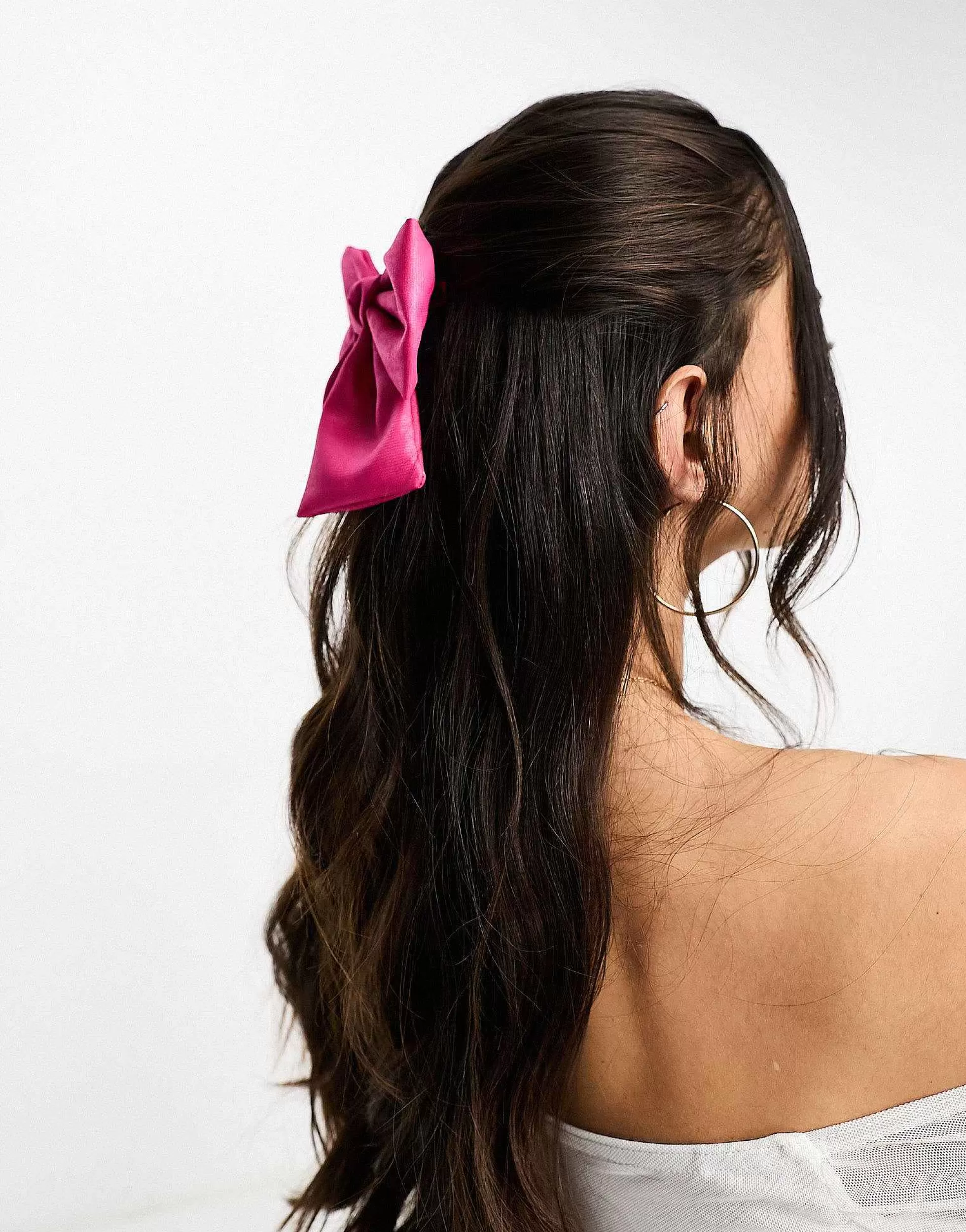 Women DesignB London Satin Hair Bow Clip