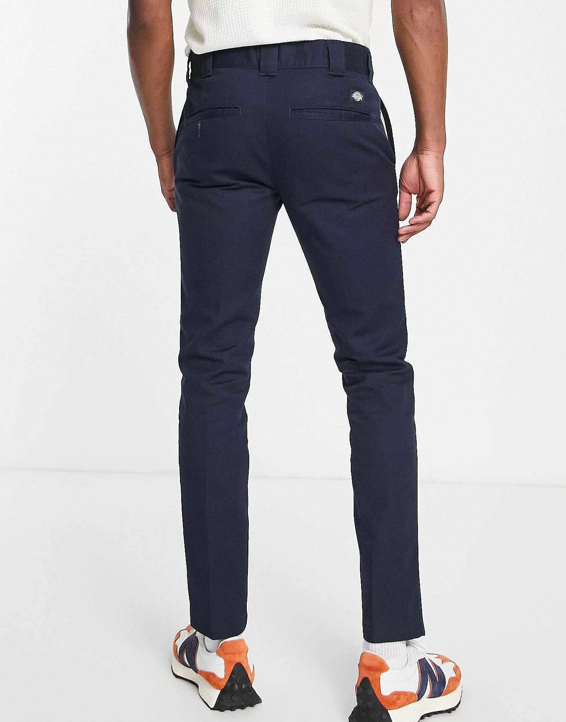 Men Dickies 872 Slim Fit Work Chino Trousers In Navy