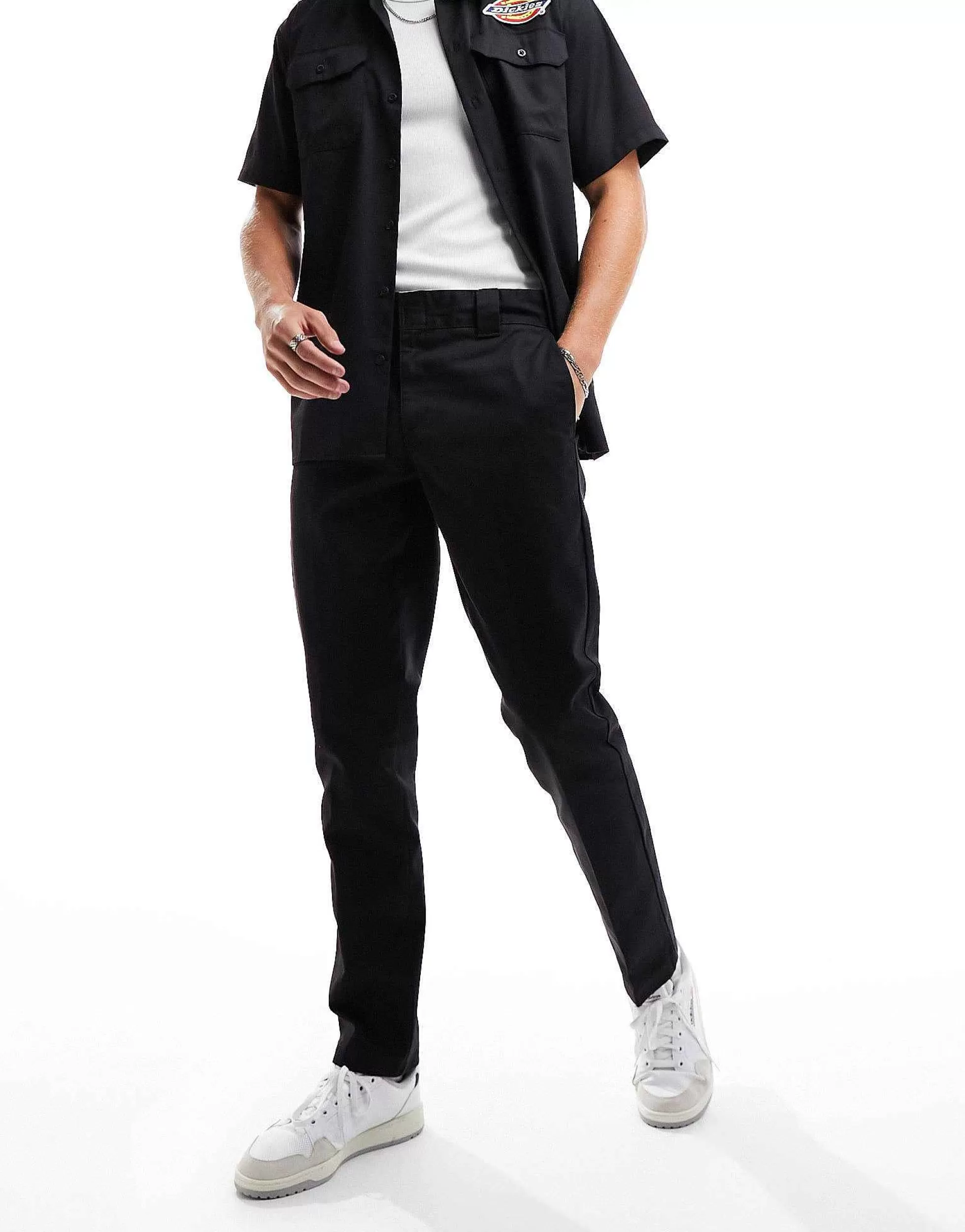Men Dickies 872 Slim Fit Work Trousers In