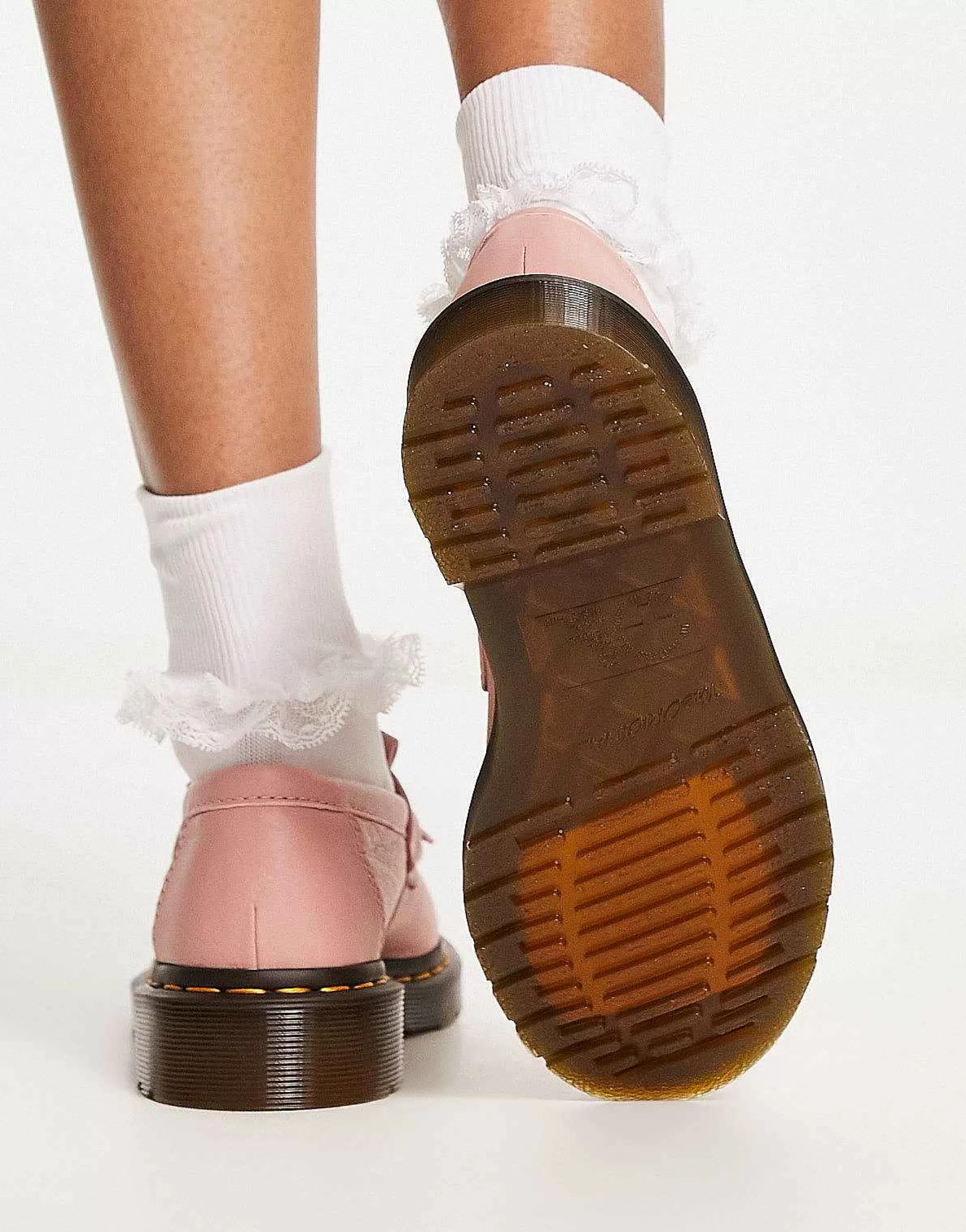 Women Dr Martens Adrian Tassel Loafers In Peach Beige
