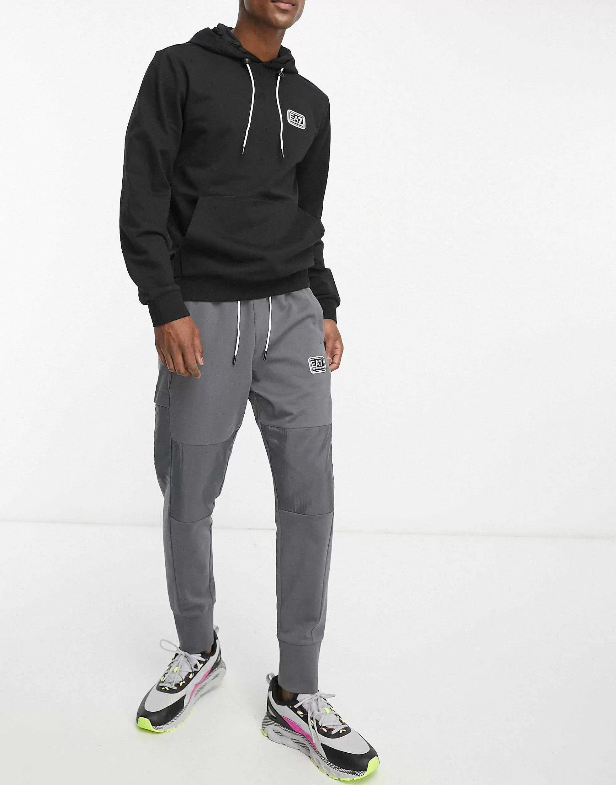 Men EA7 Emporio Armani Core Nylon Mix Tracksuit In