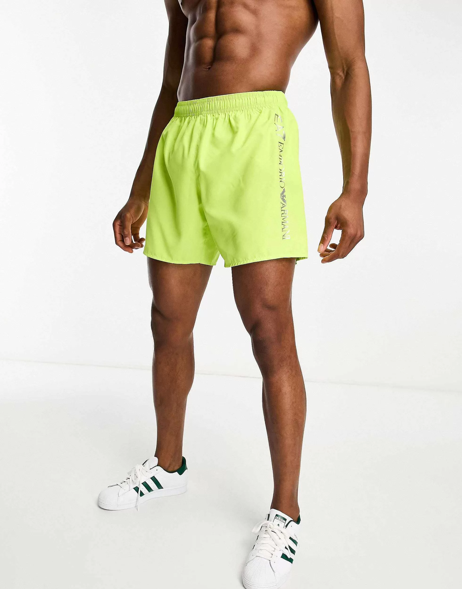 Men EA7 Emporio Armani Logo Swim Shorts In