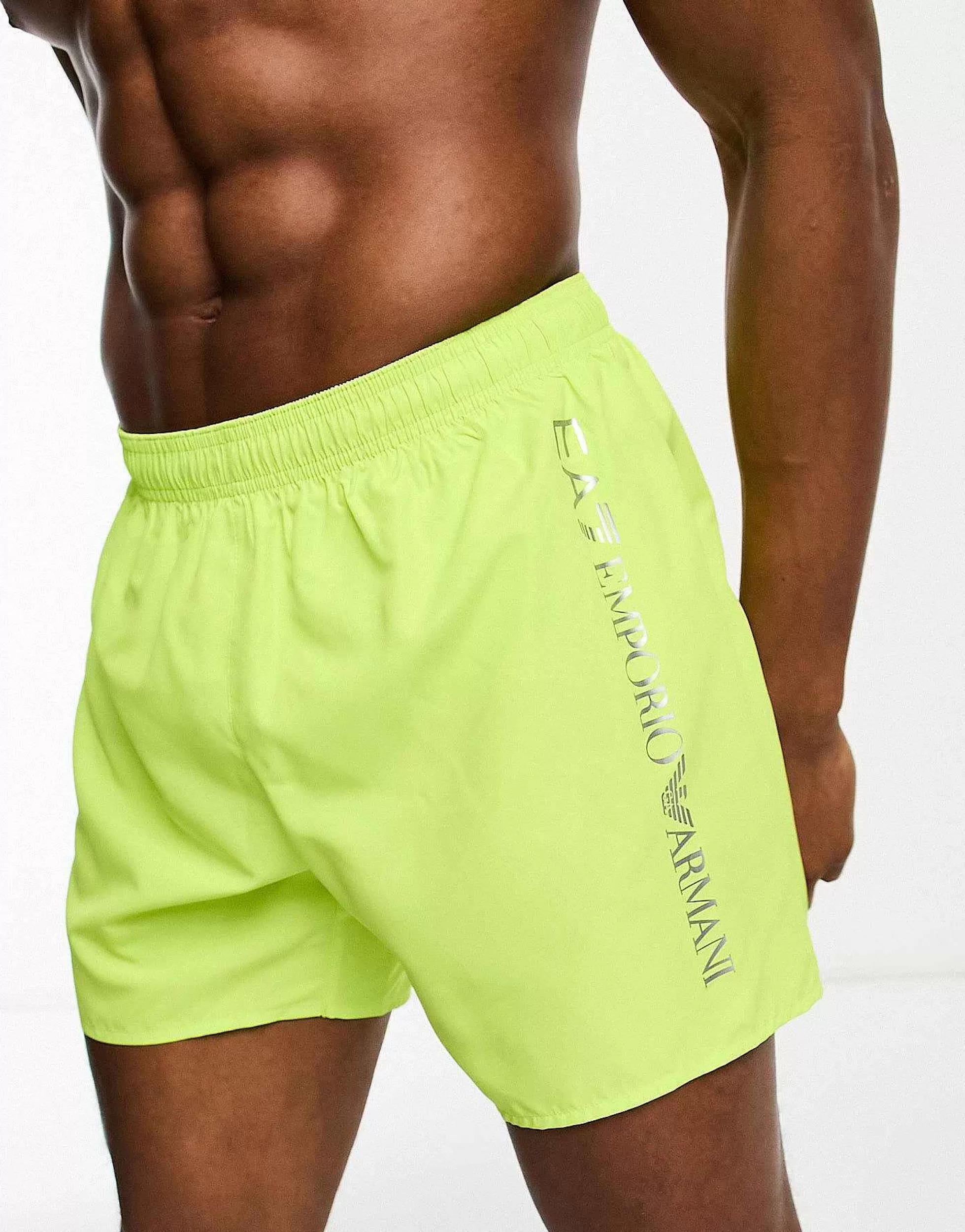 Men EA7 Emporio Armani Logo Swim Shorts In
