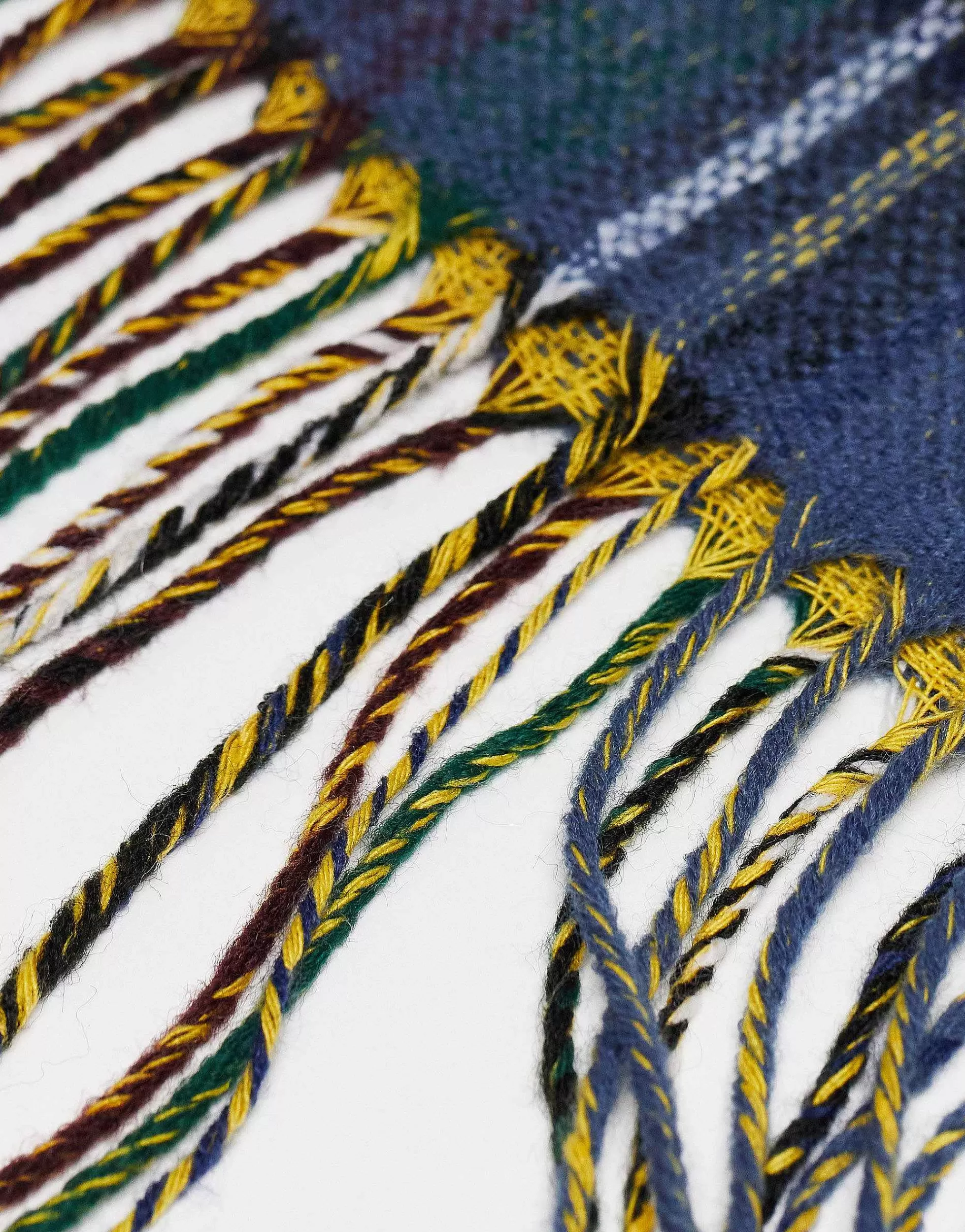 Men Fred Perry Oversized Branded Check Scarf In