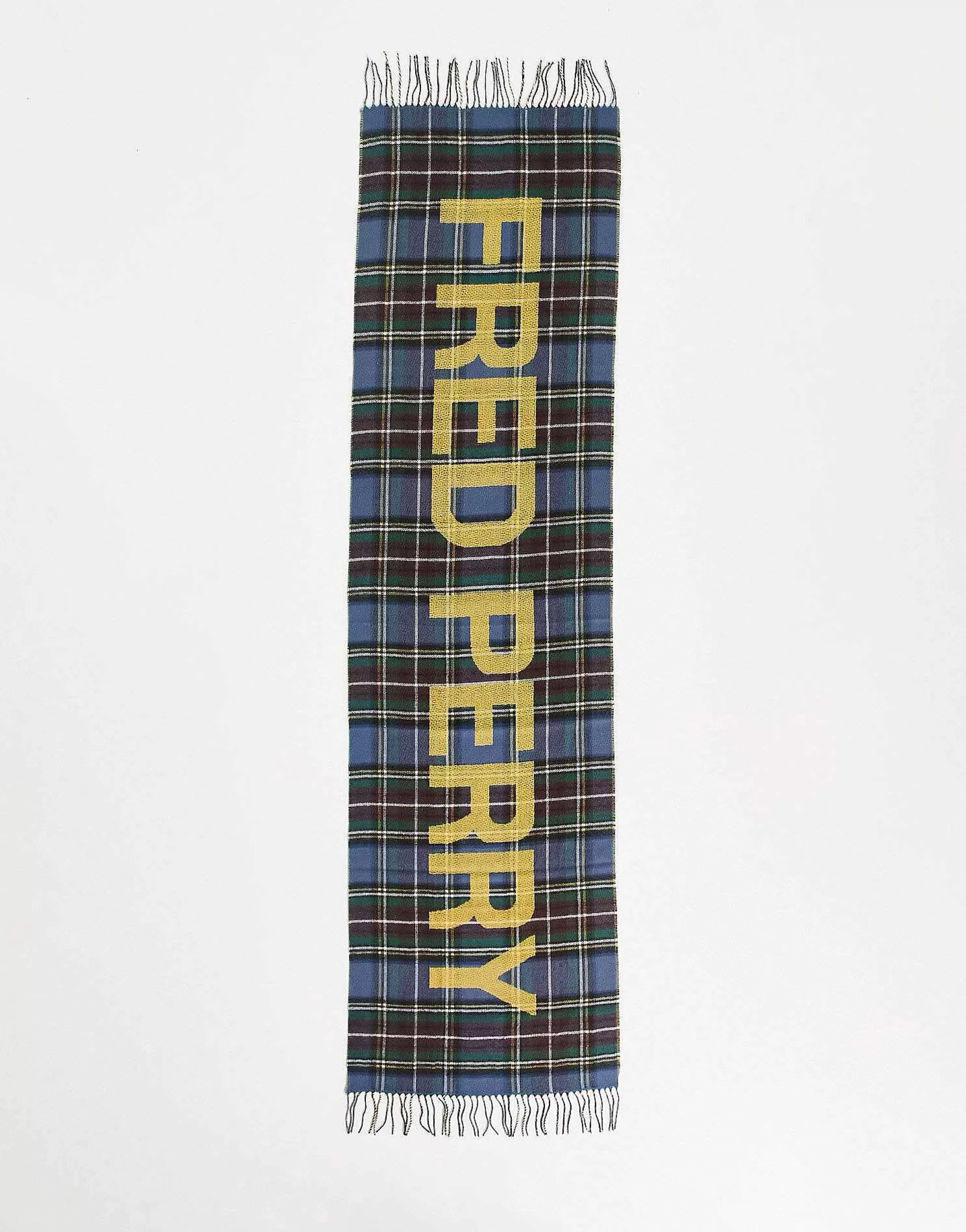Men Fred Perry Oversized Branded Check Scarf In