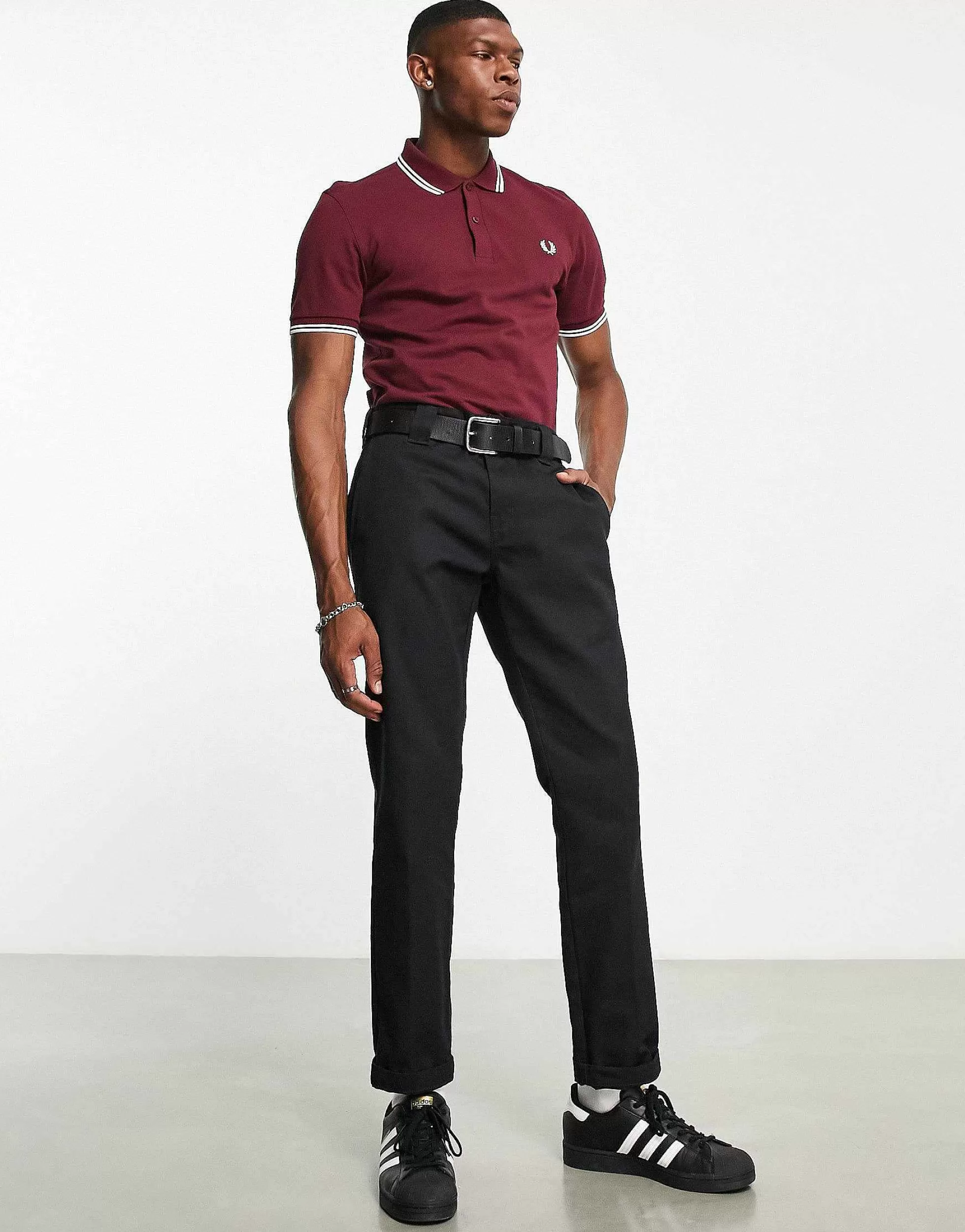 Men Fred Perry Twin Tipped Logo Polo In