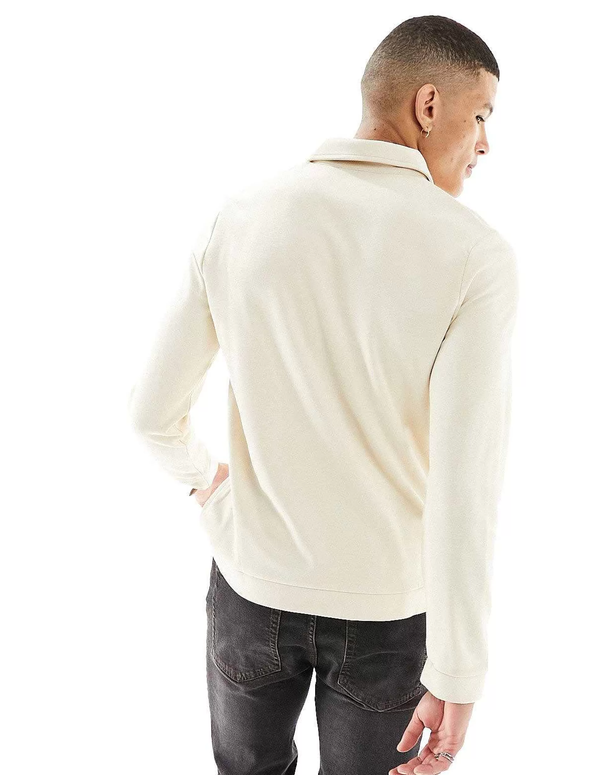 Men Harry Brown Mock Neck Polo Top In