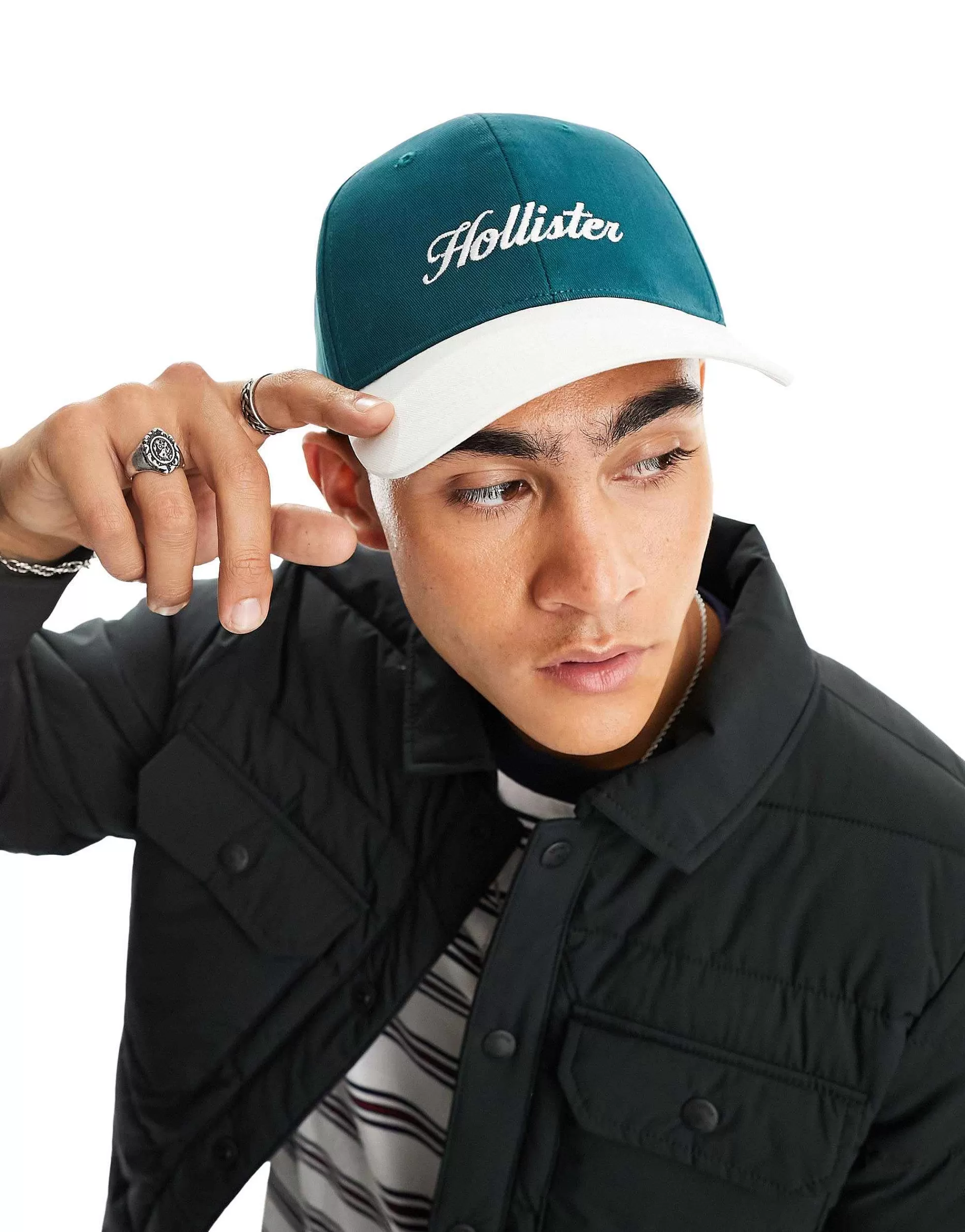 Men Hollister Logo Snapback Baseball Cap In