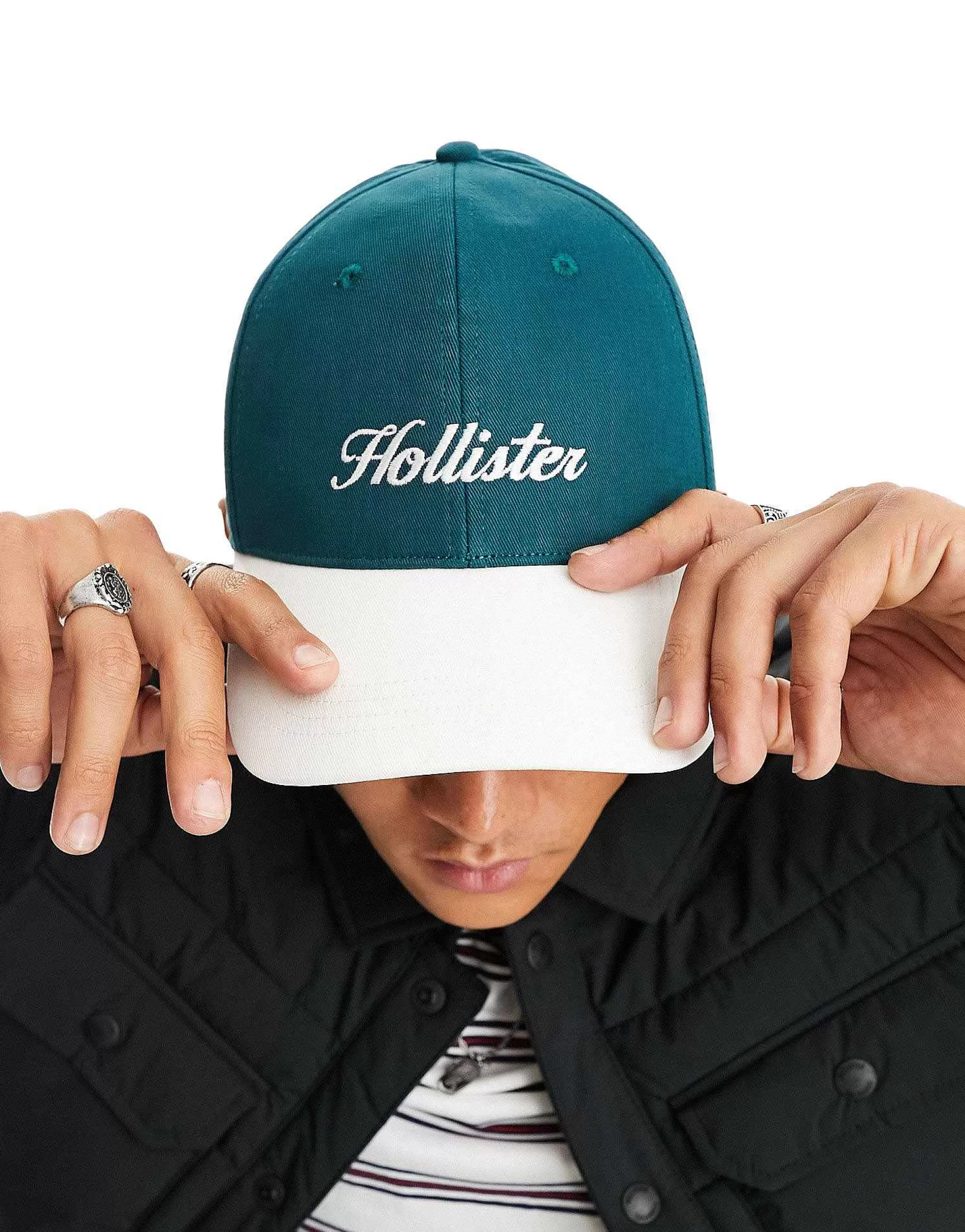 Men Hollister Logo Snapback Baseball Cap In