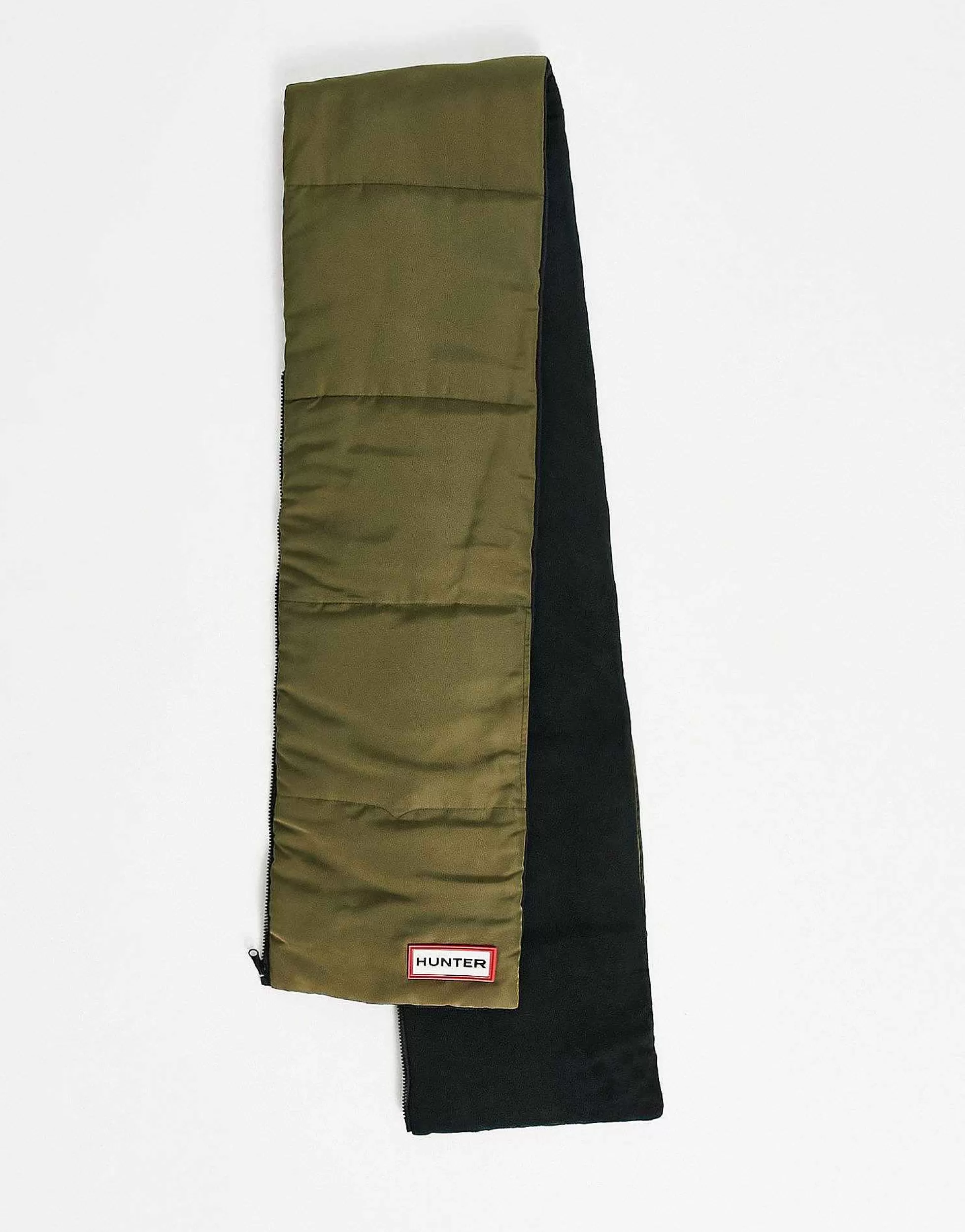 Men Hunter Quilted Zip Front Scarf With Pockets In