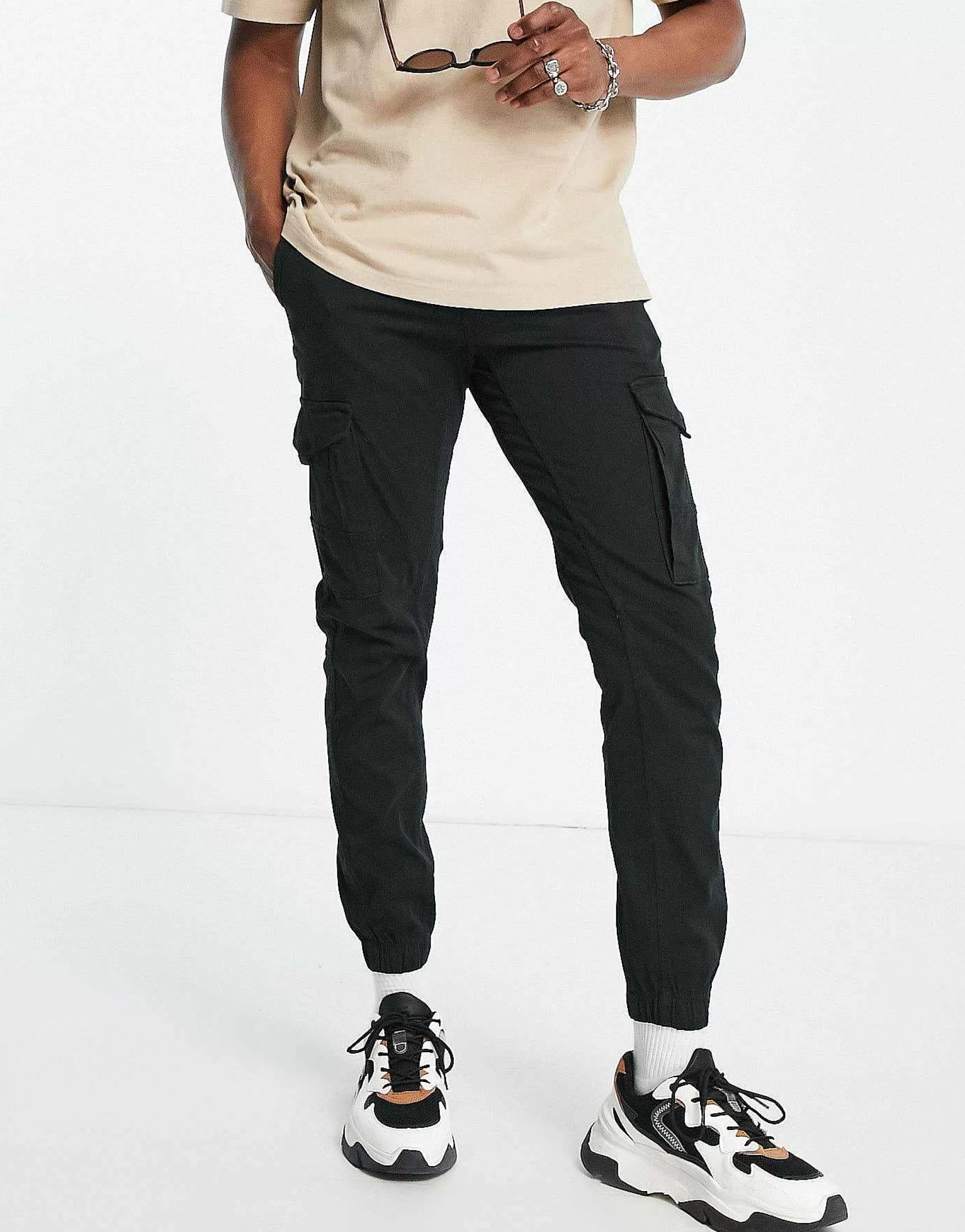 Men Jack & Jones Intelligence Cuffed Cargo Trouser In