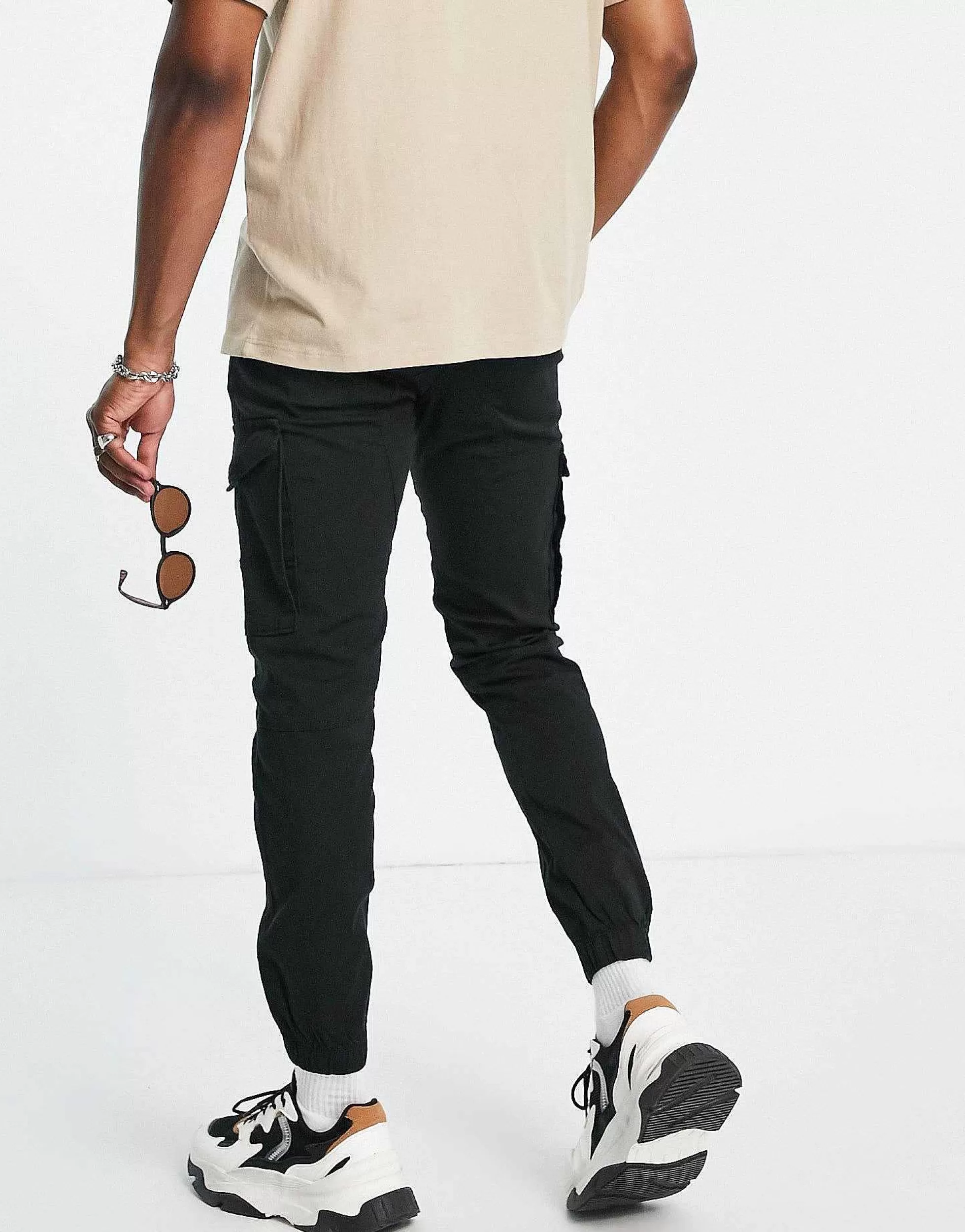 Men Jack & Jones Intelligence Cuffed Cargo Trouser In