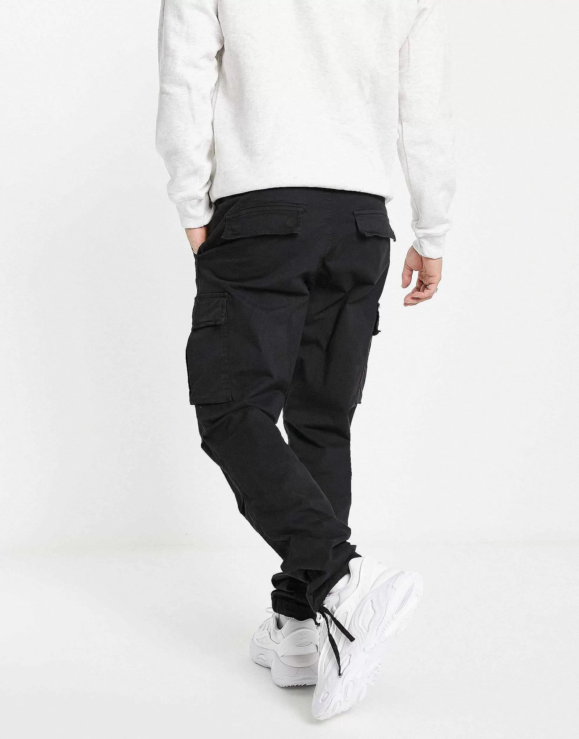 Men Jack & Jones Intelligence Loose Fit Washed Cargo Trouser In