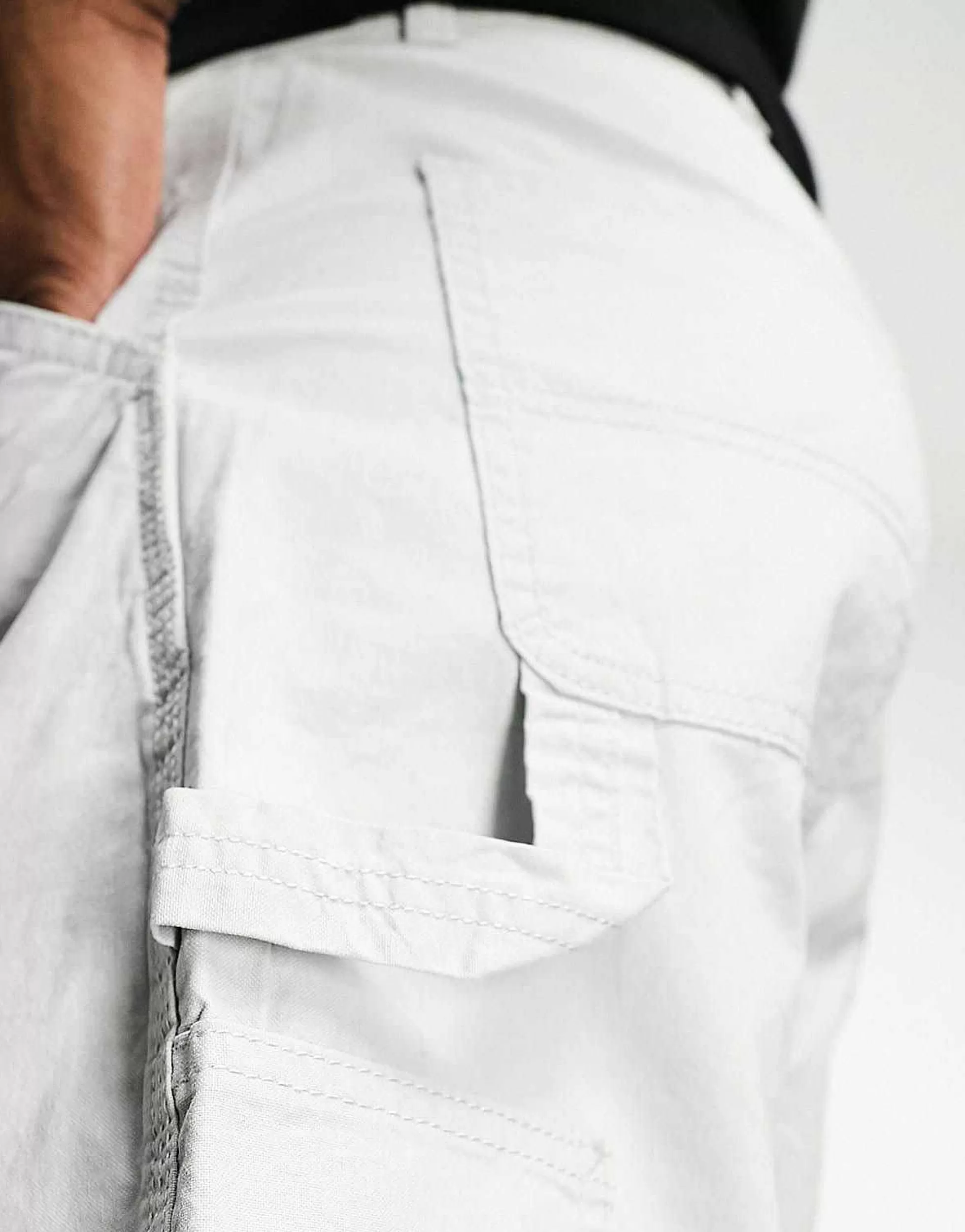 Men Jack & Jones Intelligence Loose Fit Worker Carpenter Short In Grey