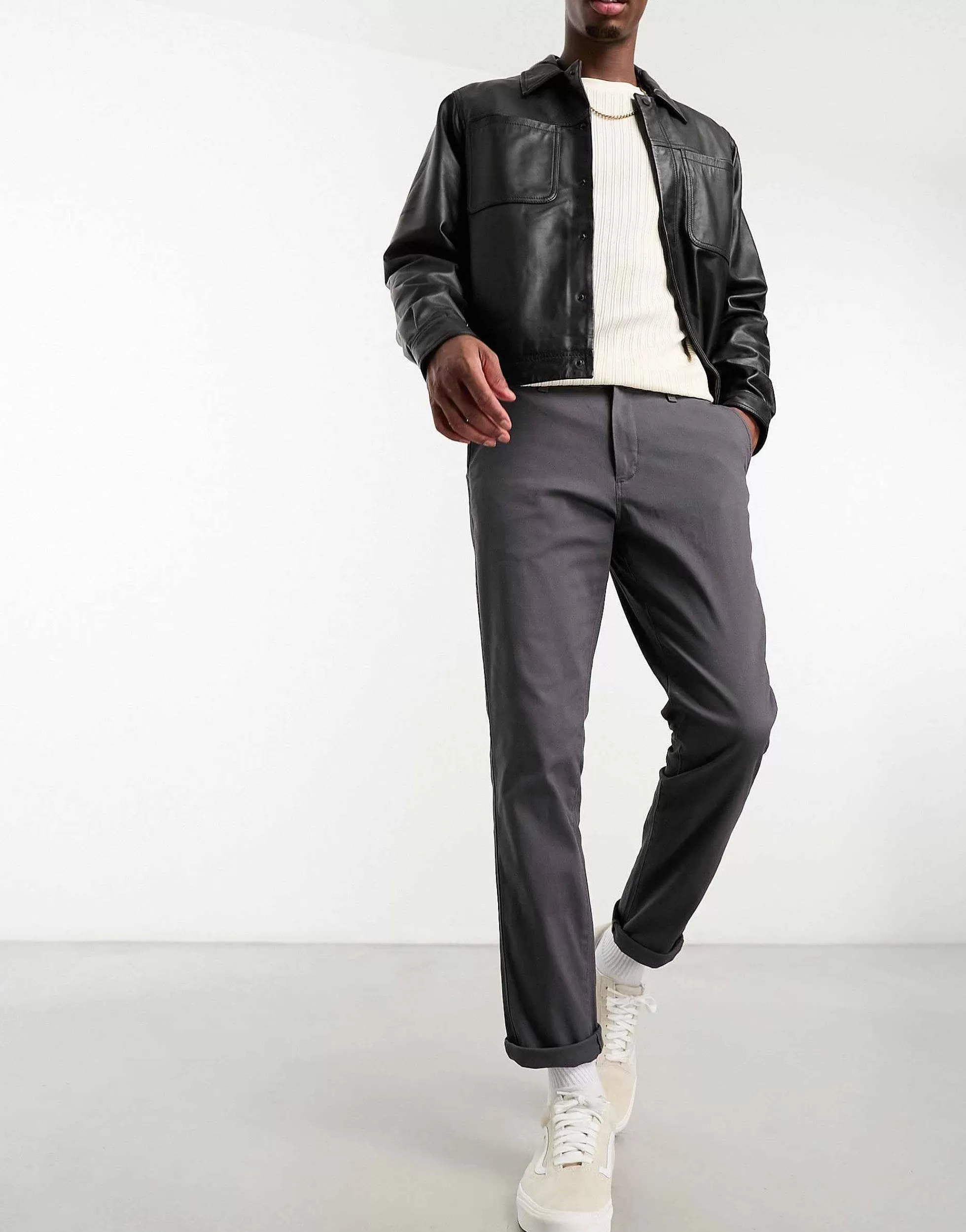 Men Jack & Jones Intelligence Slim Fit Chino Grey