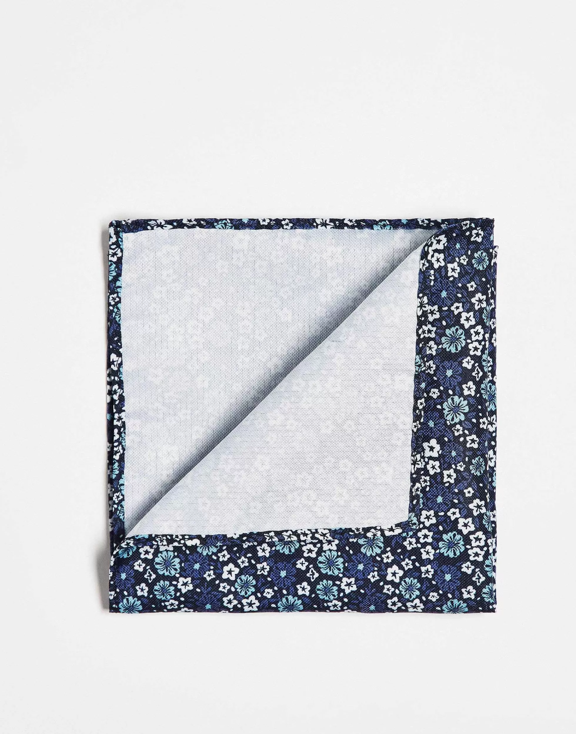 Men Jack & Jones Navy Floral Pocket Square