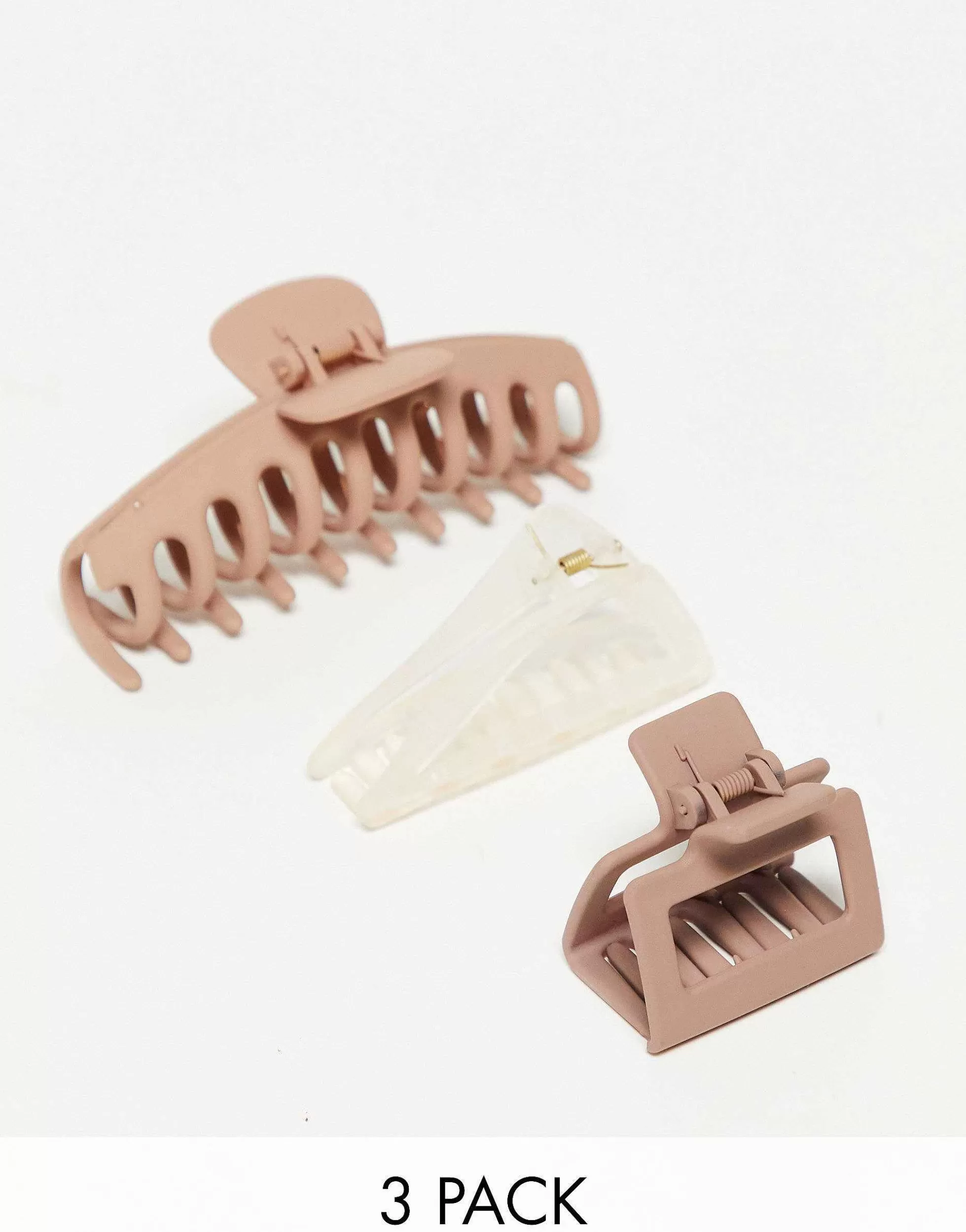 Women Kitsch Assorted Claw Clip 3Pc - Oversized Claw