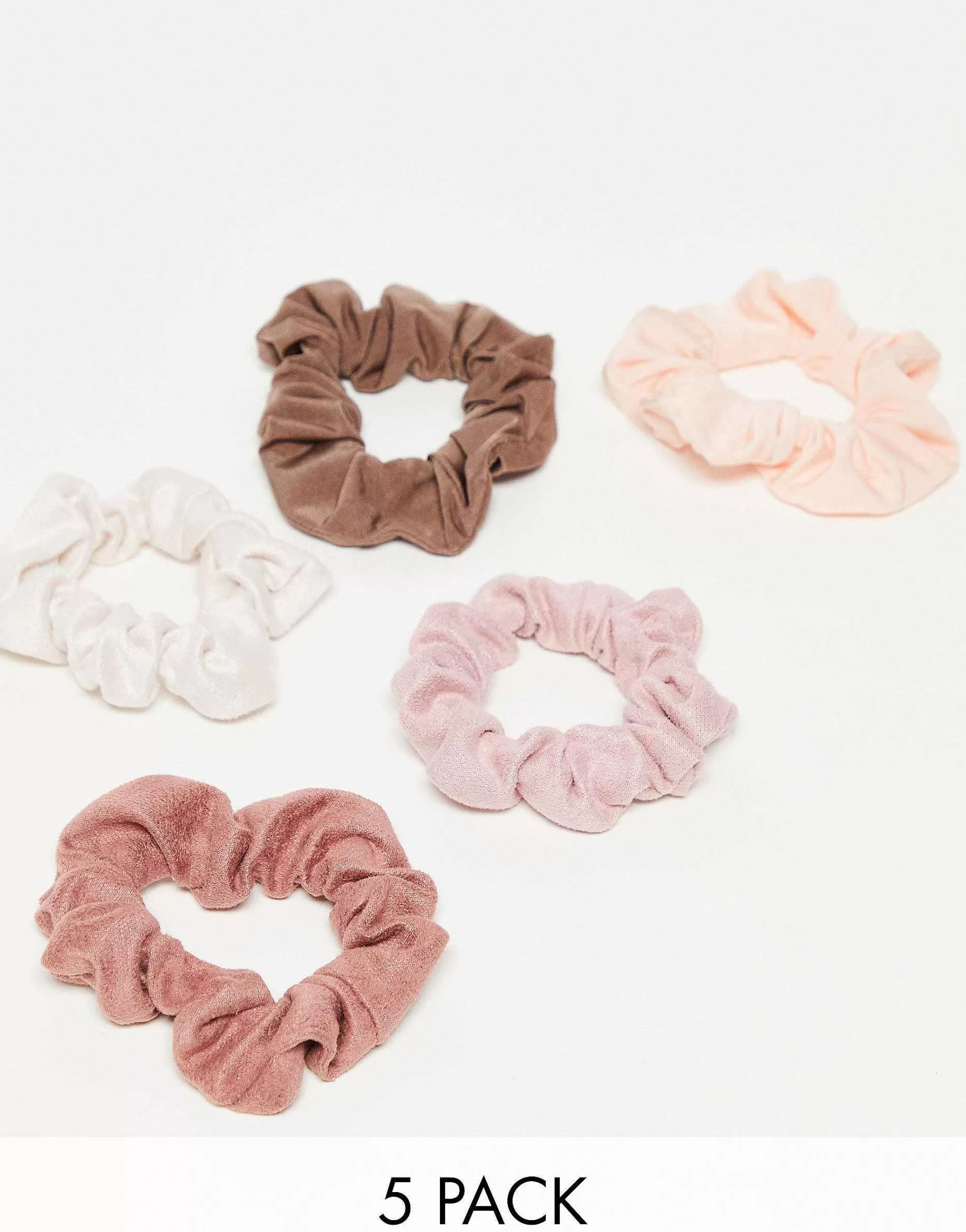 Women Kitsch Assorted Textured Scrunchies 5Pc Set