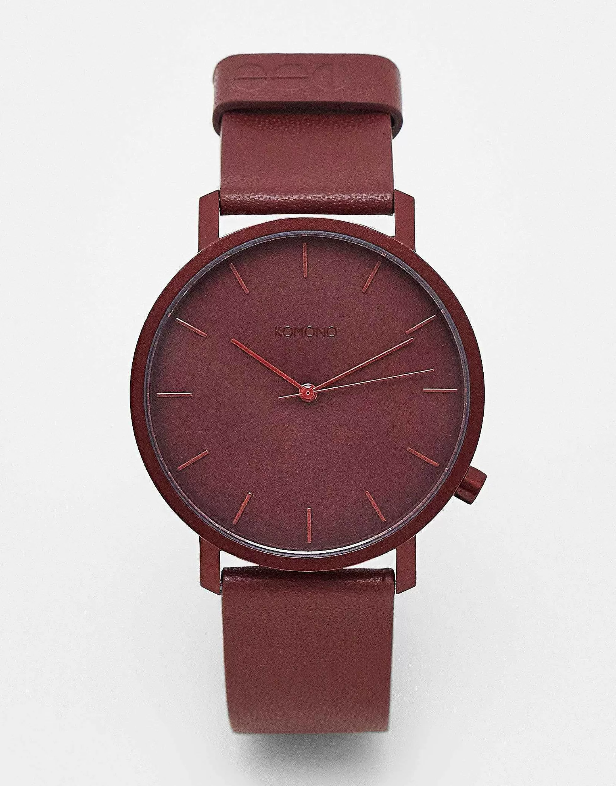 Men Komono Lewis Mono Watch In Burgundy