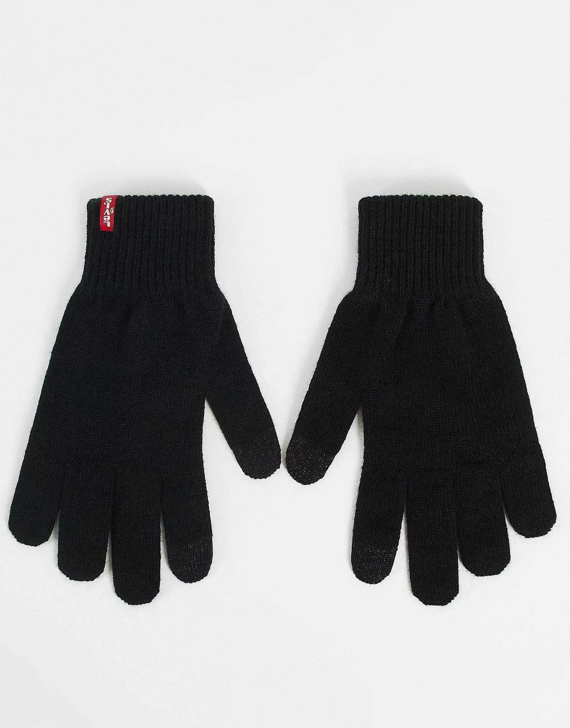 Men Levi's Touch Screen Gloves In With Red Tab