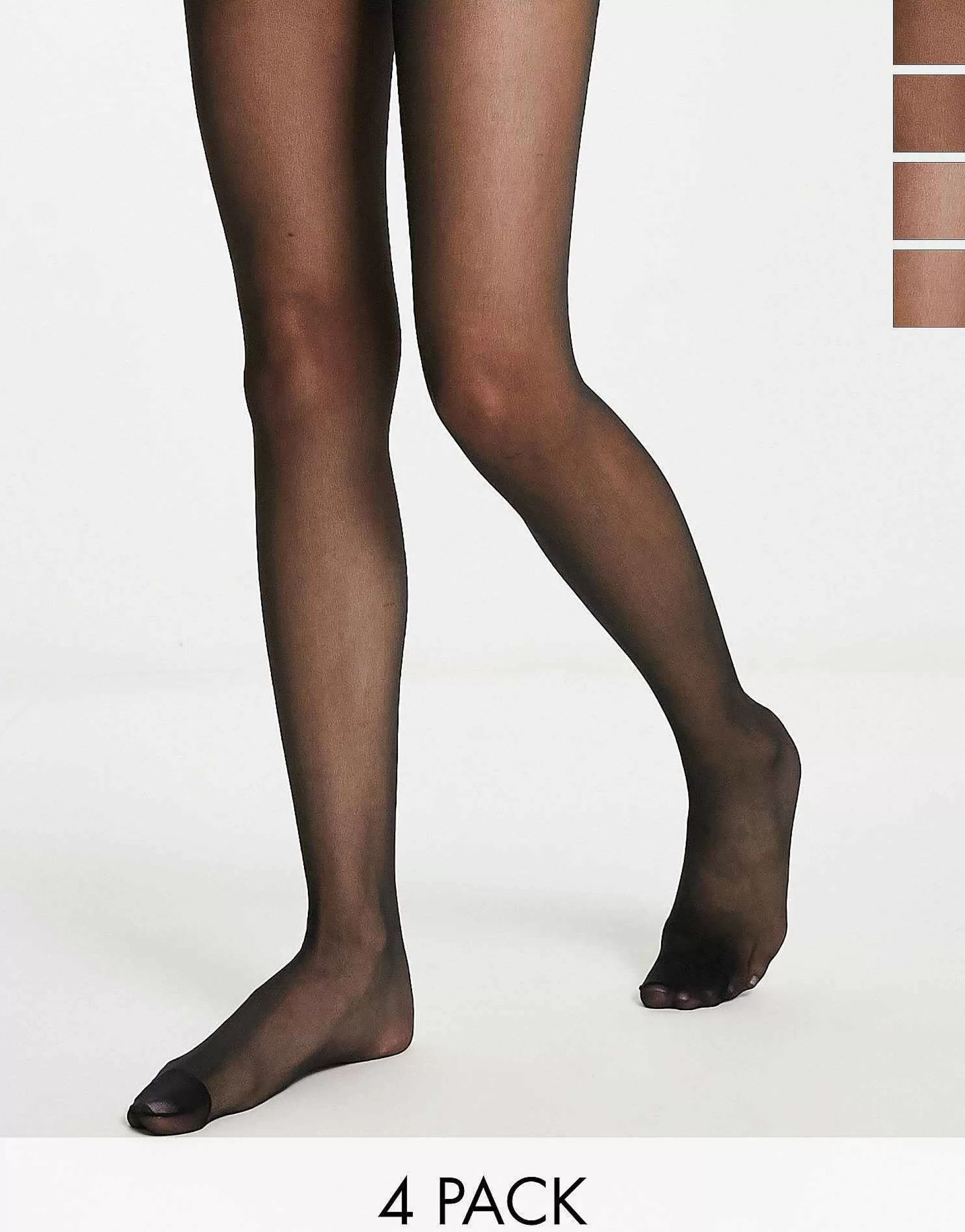 Women Lindex 4-Pack 20 Denier Matt Tights In