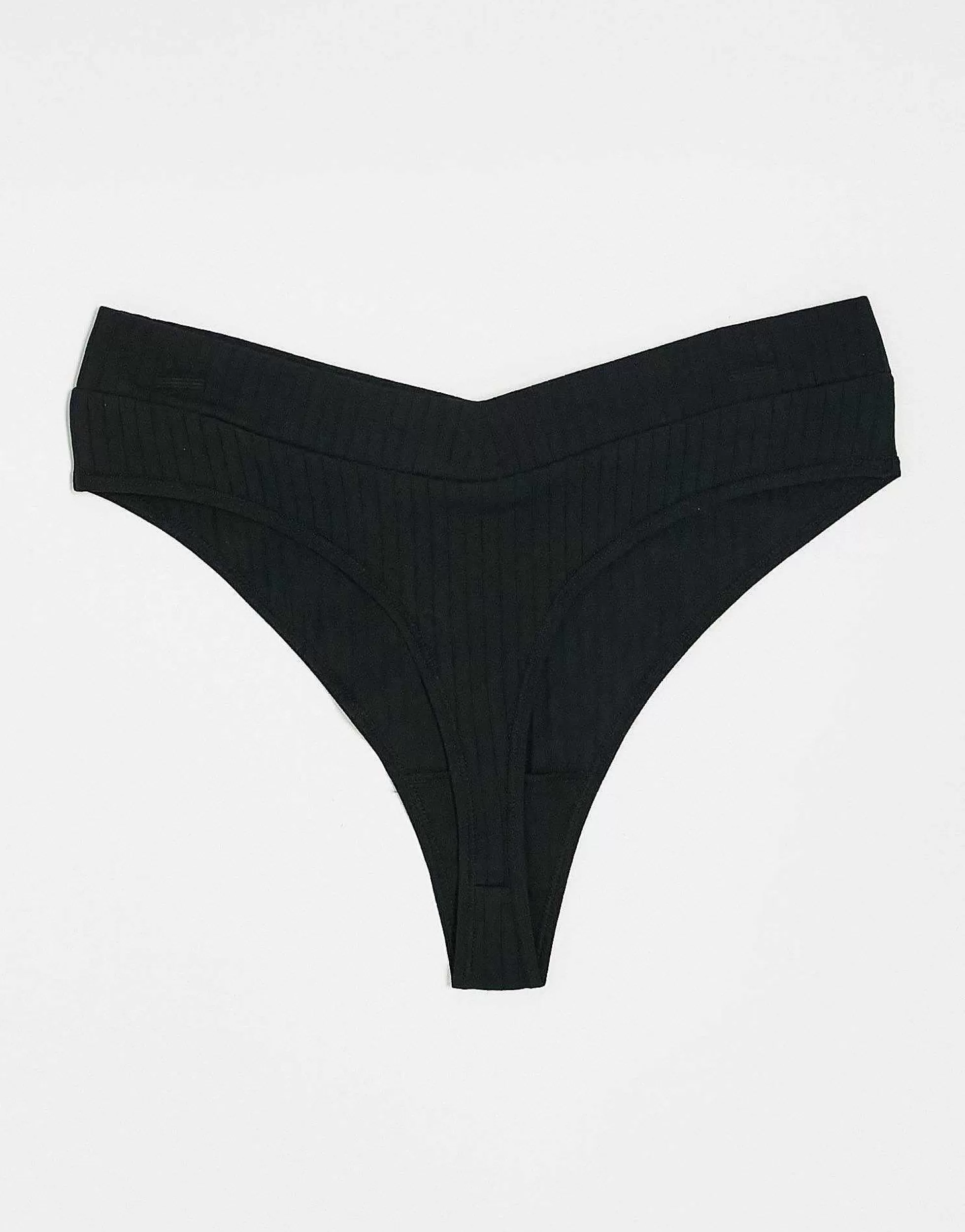 Women Lindex Vera 3-Pack Rib V Front High Waist High Leg Thong In Combo