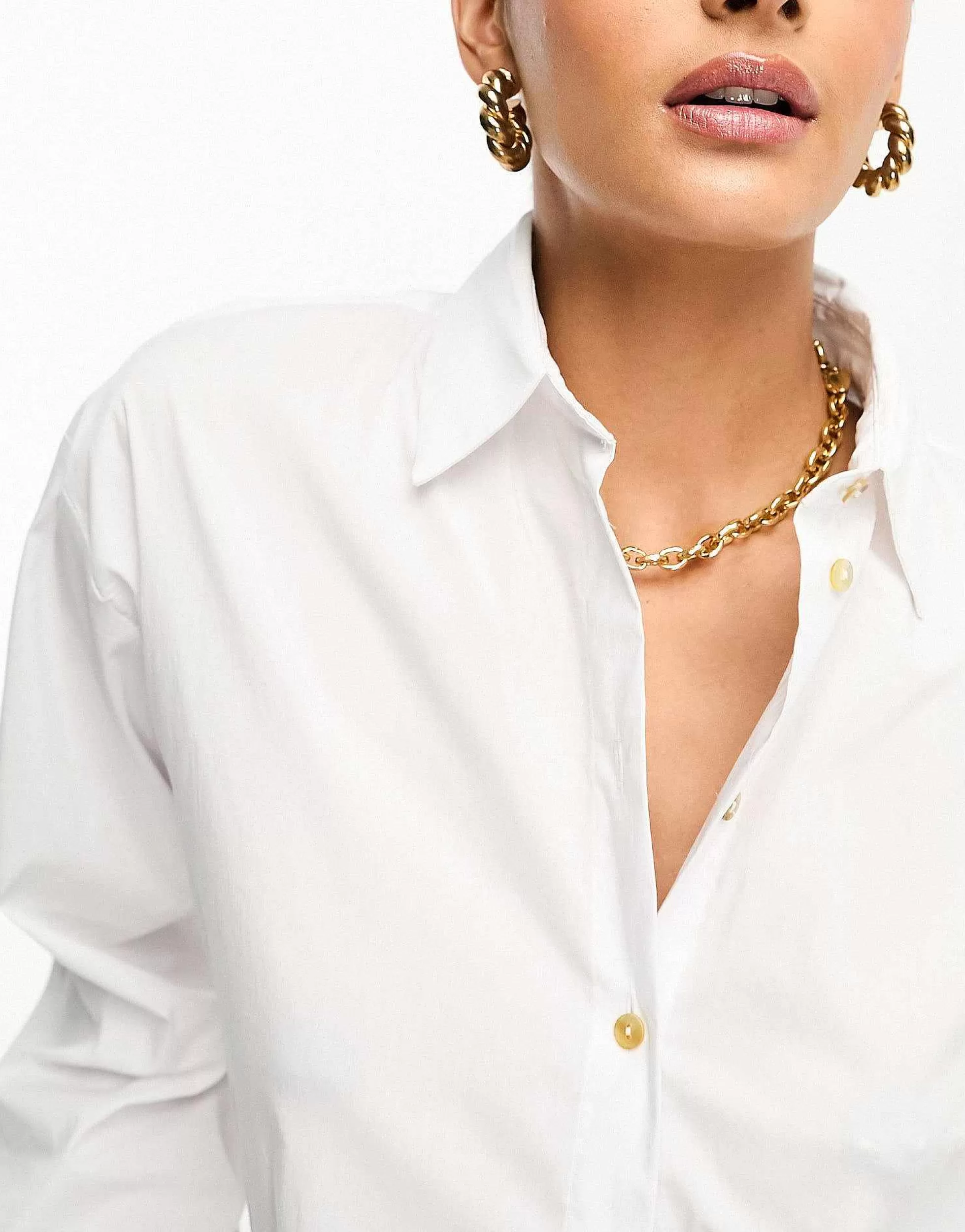 Women Mango Cropped Shirt In