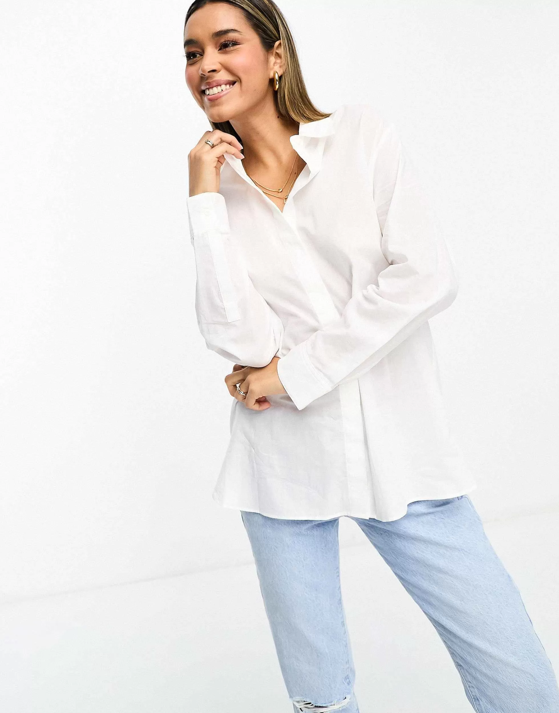 Women Mango Oversized Shirt In