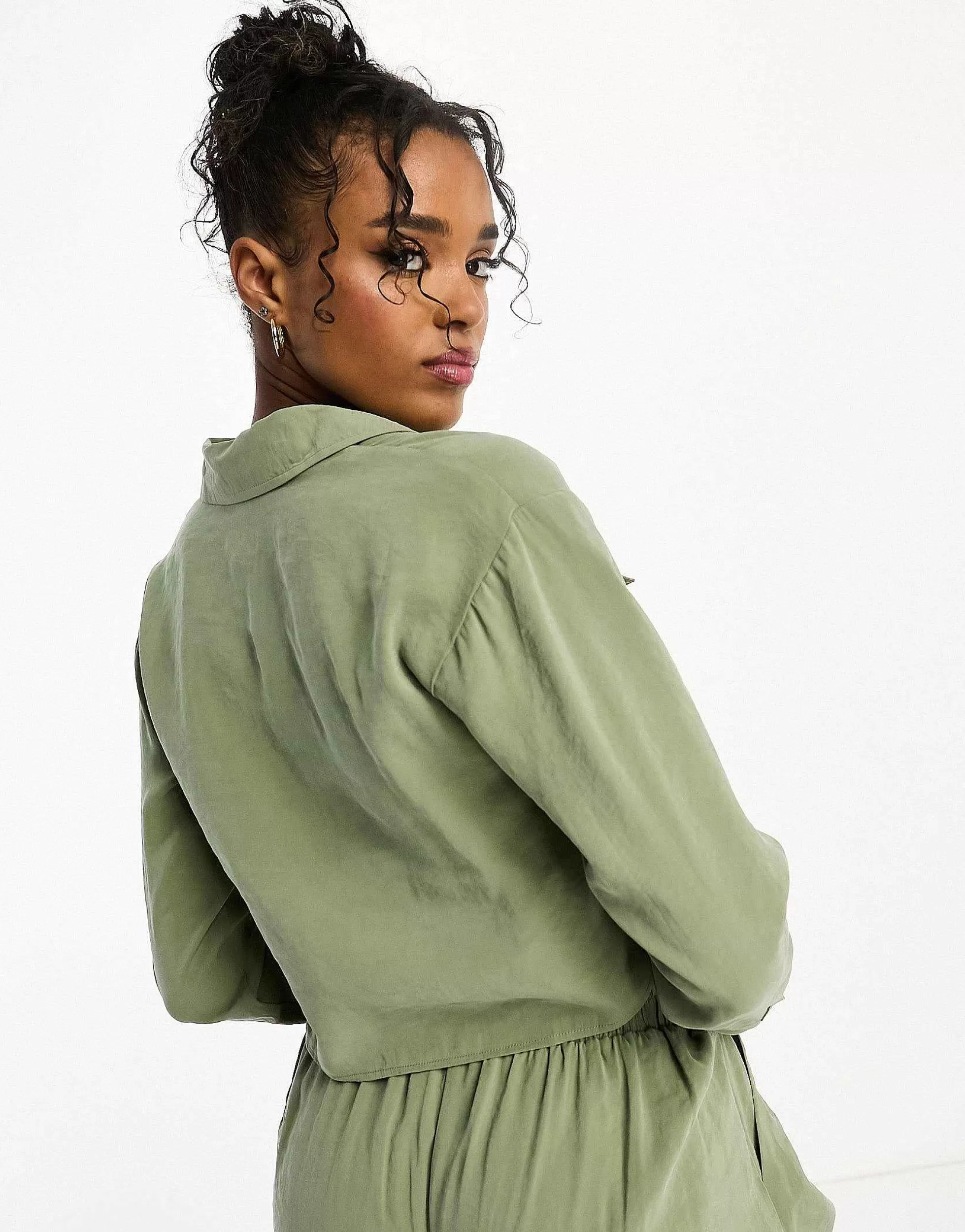 Women Miss Selfridge Soft Touch Utlity Shirt Co-Ord In