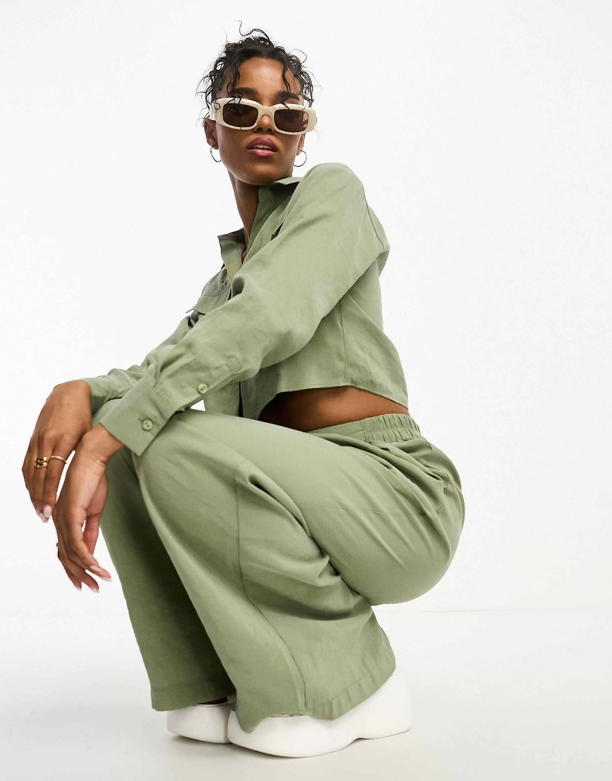 Women Miss Selfridge Soft Touch Utlity Shirt Co-Ord In