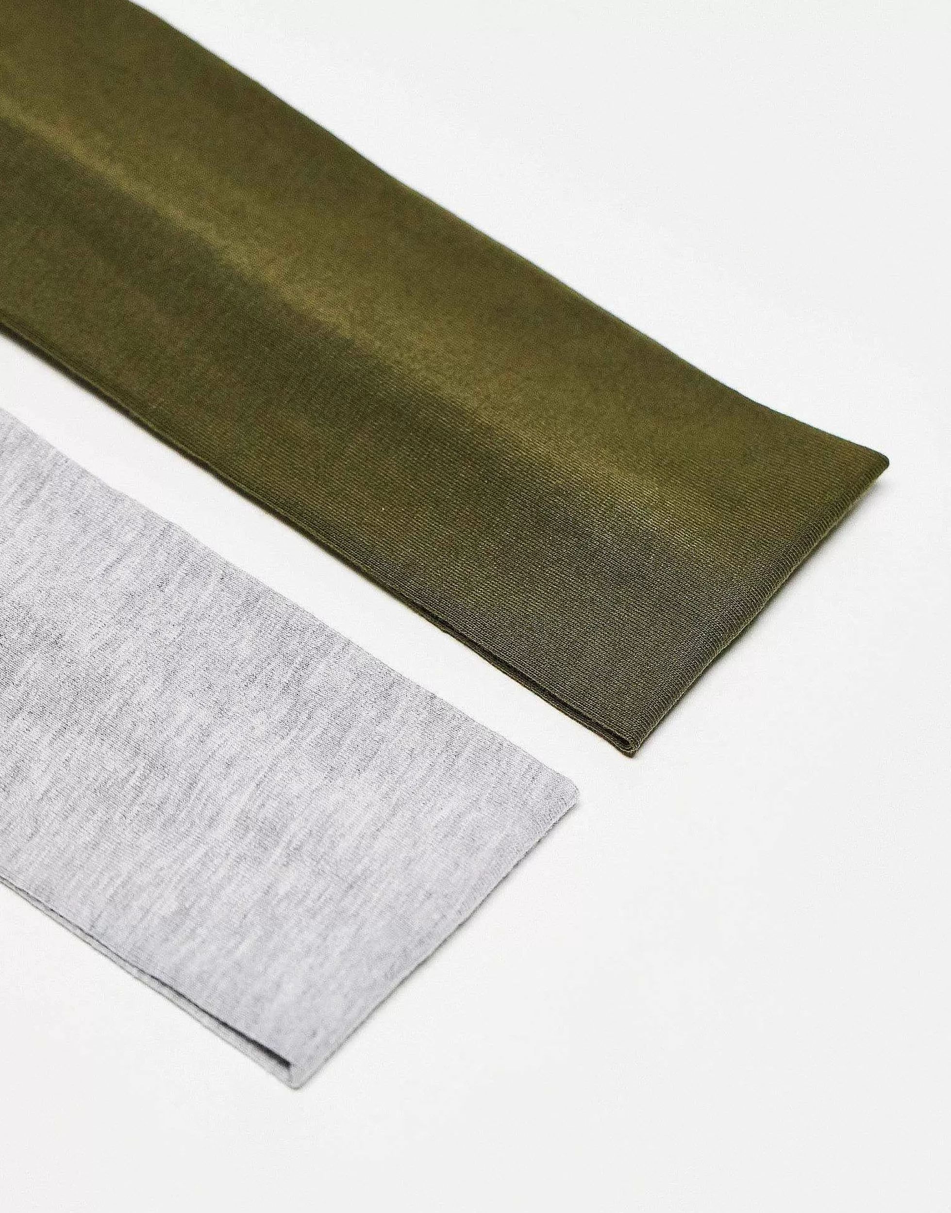 Women Monki 2 Pack Headbands In Grey Melange And Khaki Green