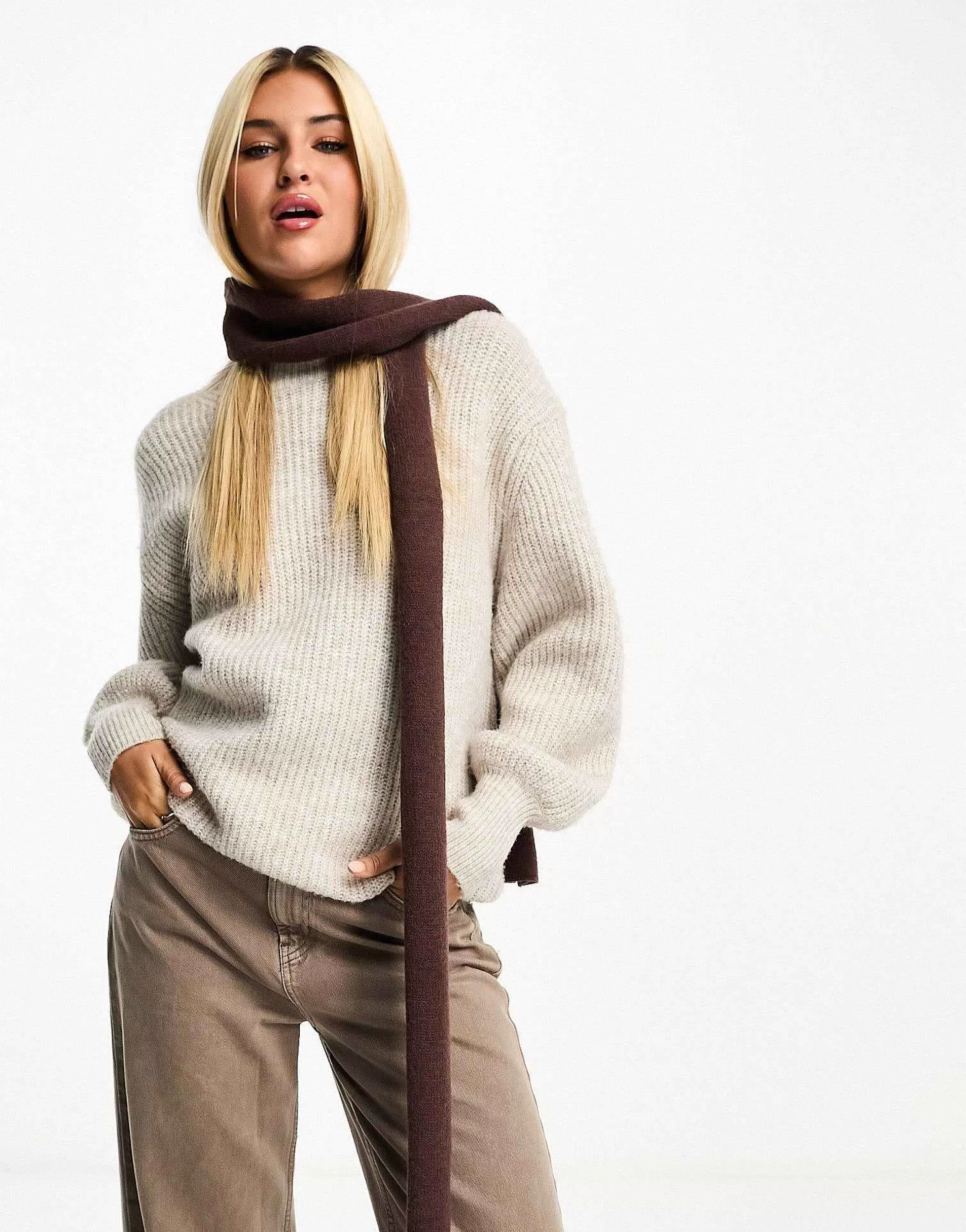Women My Accessories London Skinny Scarf In