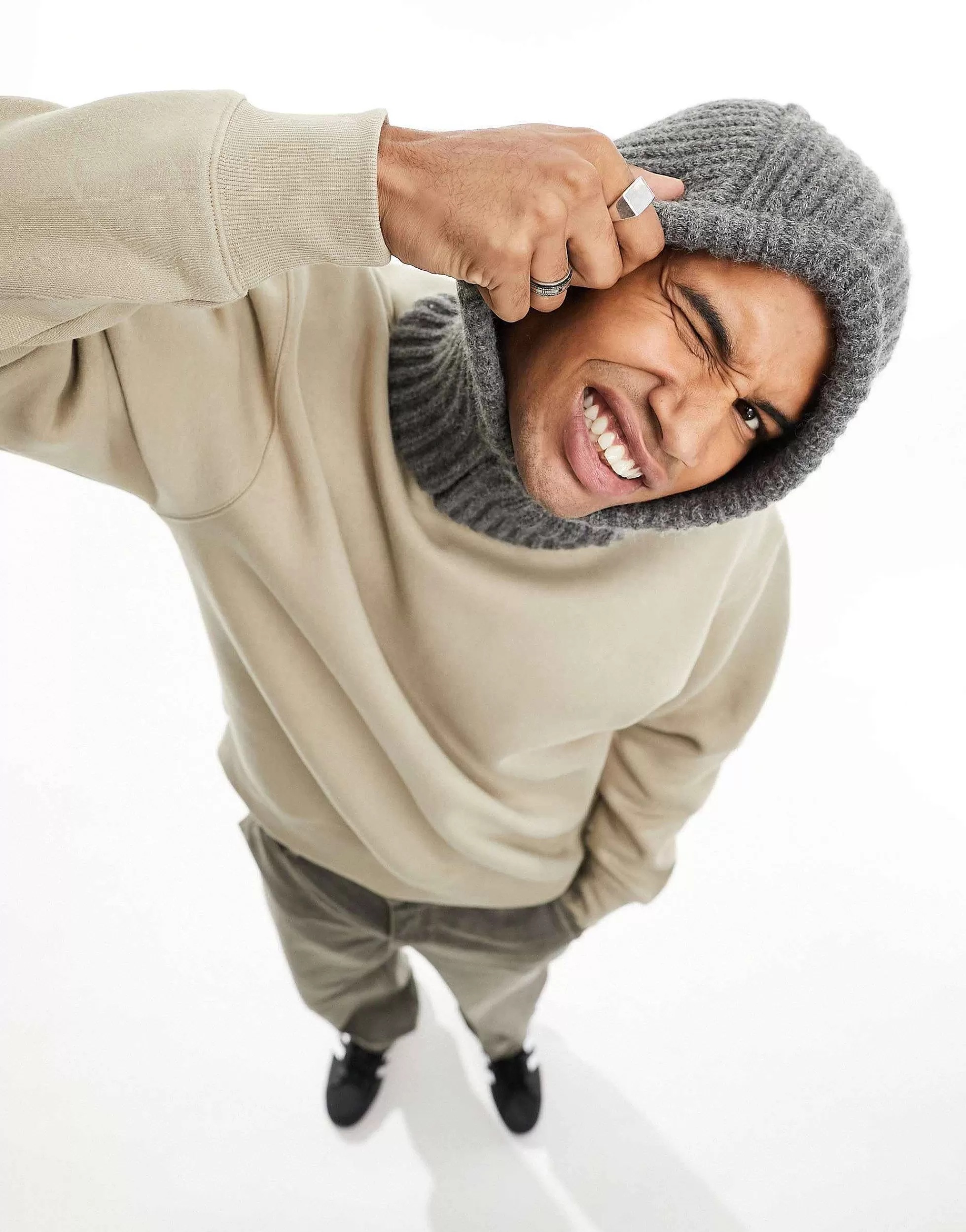 Men My Accessories Man Knitted Loose Balaclava In