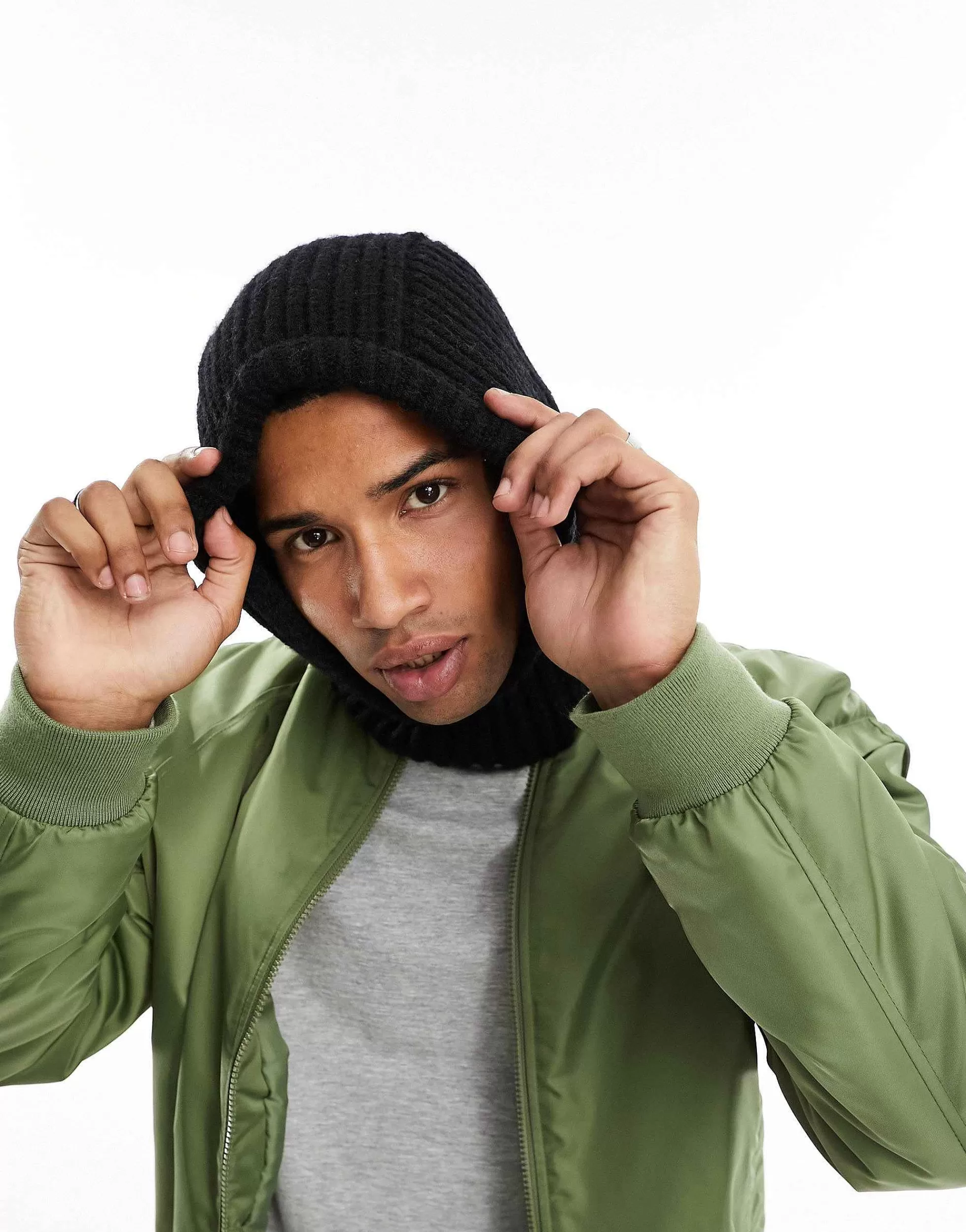 Men My Accessories Man Knitted Loose Balaclava In