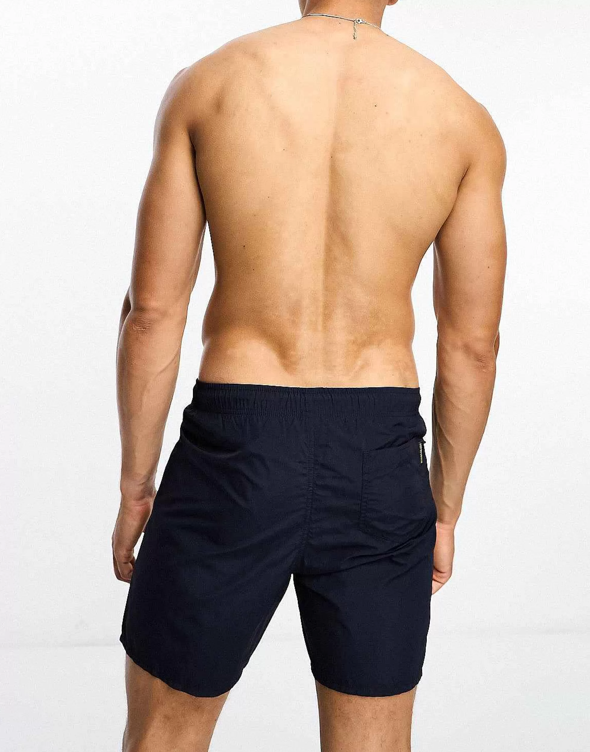 Men Napapijri Box Logo Woven Swim Shorts In