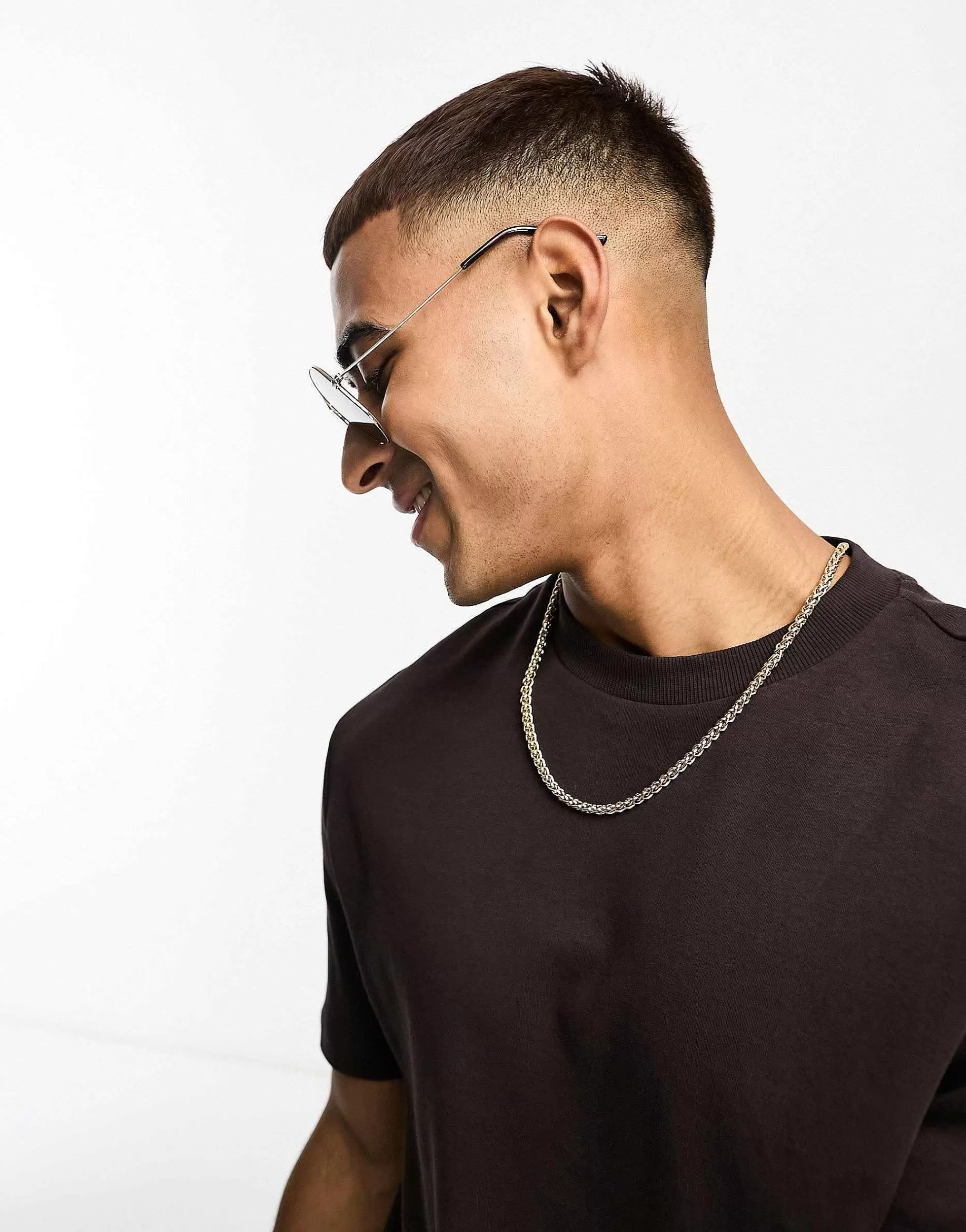 Men New Look Aviator Sunglasses In