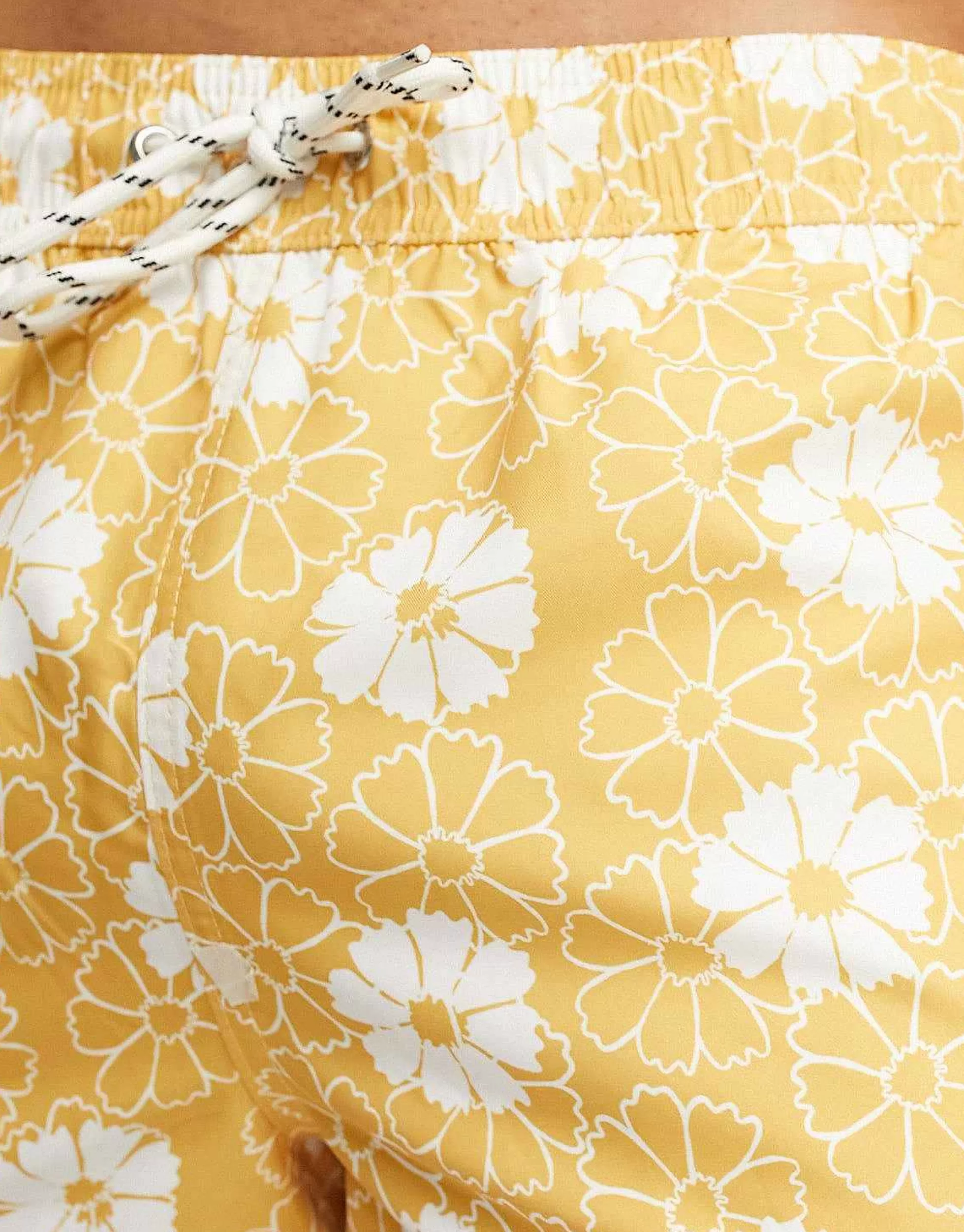 Men New Look Lilypad Swim Shorts In Yellow