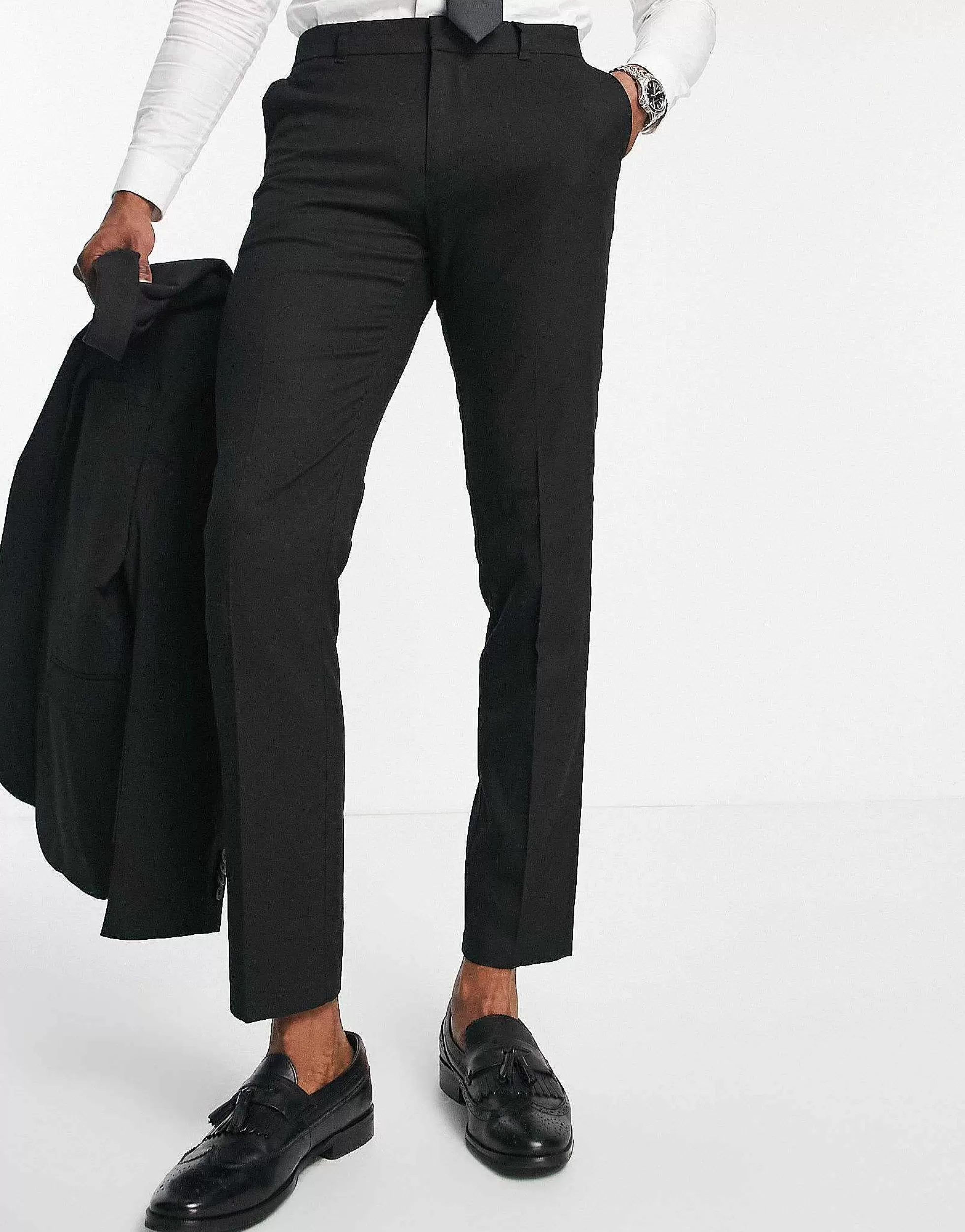 Men New Look Skinny Suit In Black