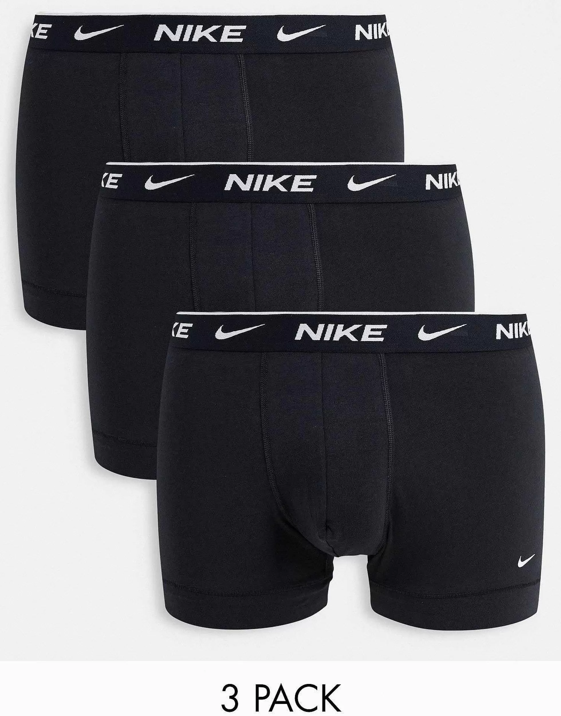 Men Nike 3 Pack Cotton Stretch Trunks In