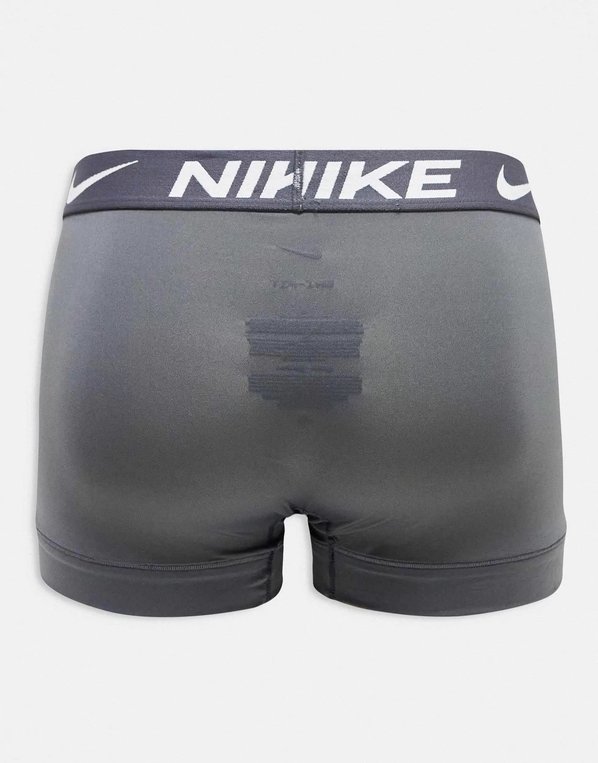 Men Nike 3 Pack Dri-Fit Microfibre Trunks In Blue Grey And Black