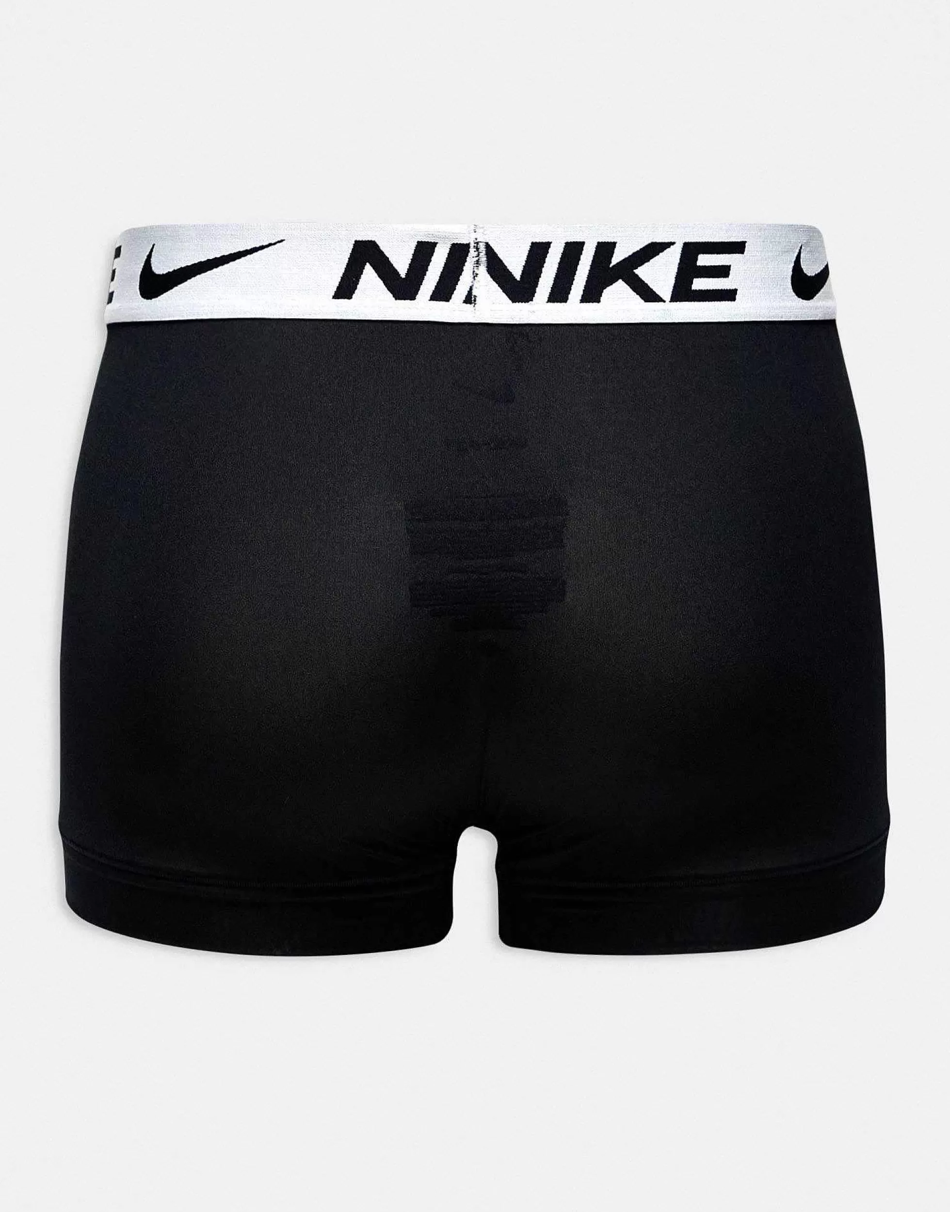 Men Nike Dri-Fit Essential Microfiber Trunks 3 Pack In With White Waistband