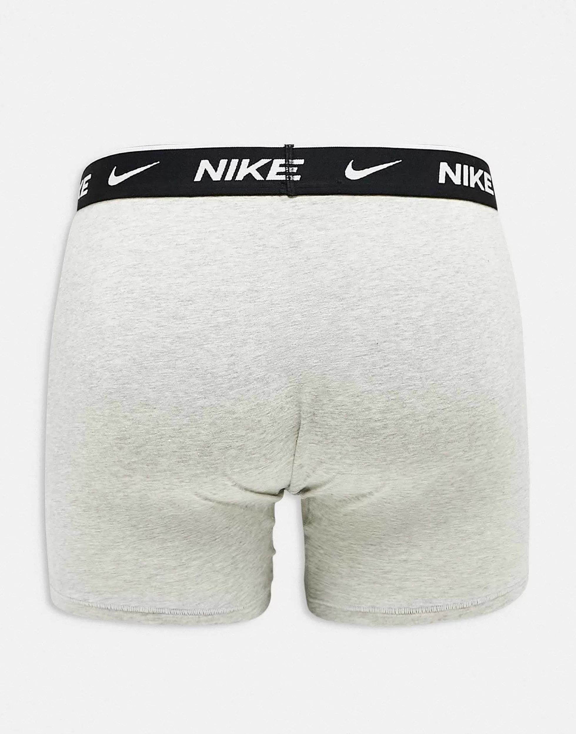 Men Nike Everyday Cotton Stretch Briefs 3 Pack In Olive/Orange/Grey