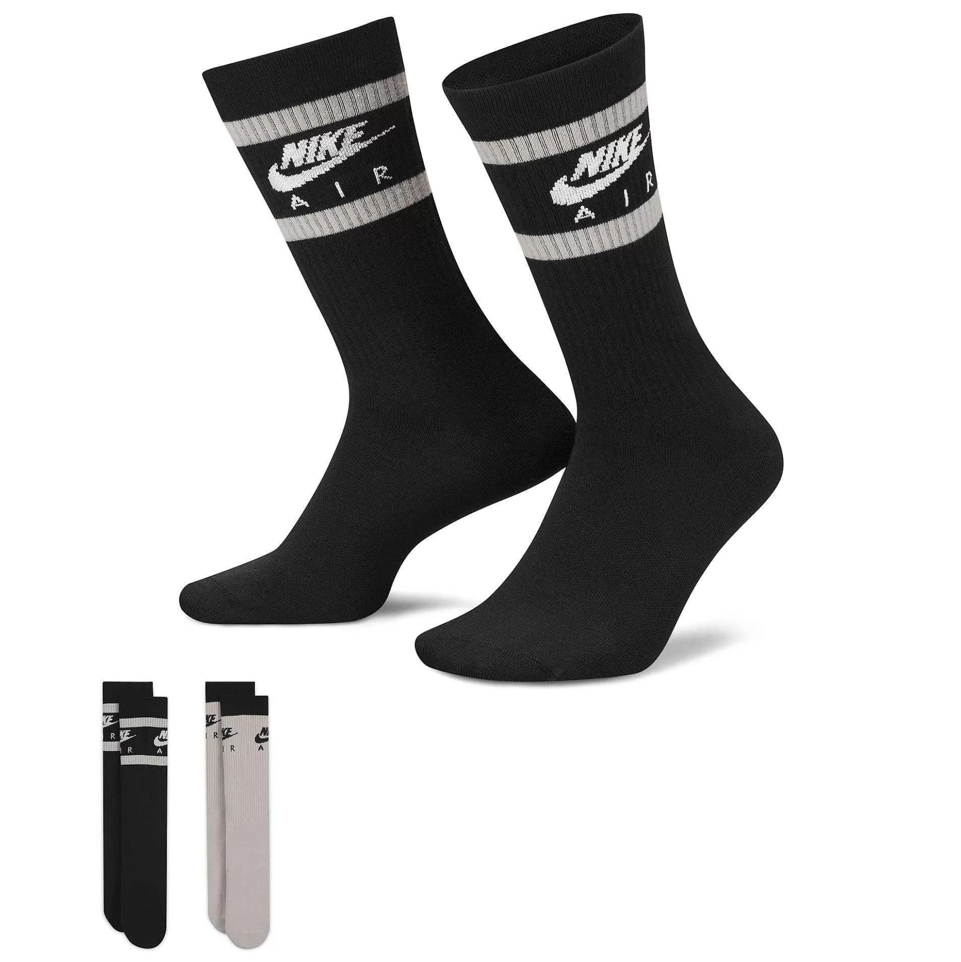 Women Nike Everyday Essential 2 Pack Socks In And Black