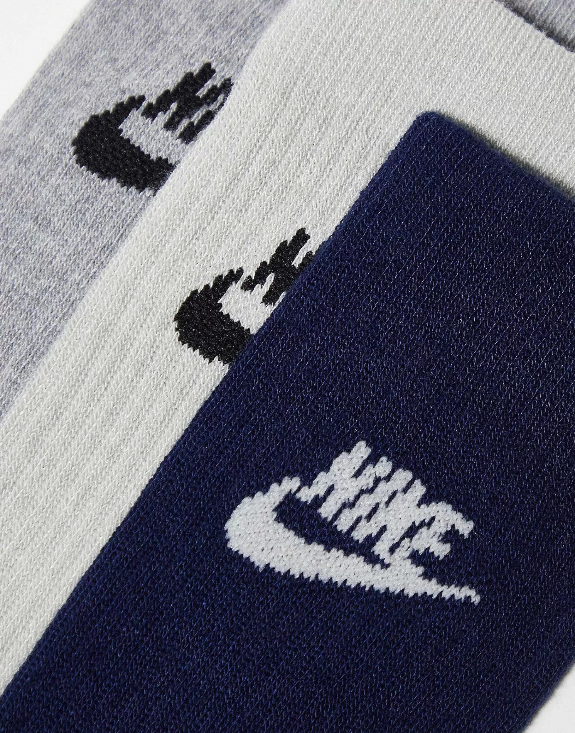 Women Nike Everyday Essential 3 Pack Socks In Black, White And Grey