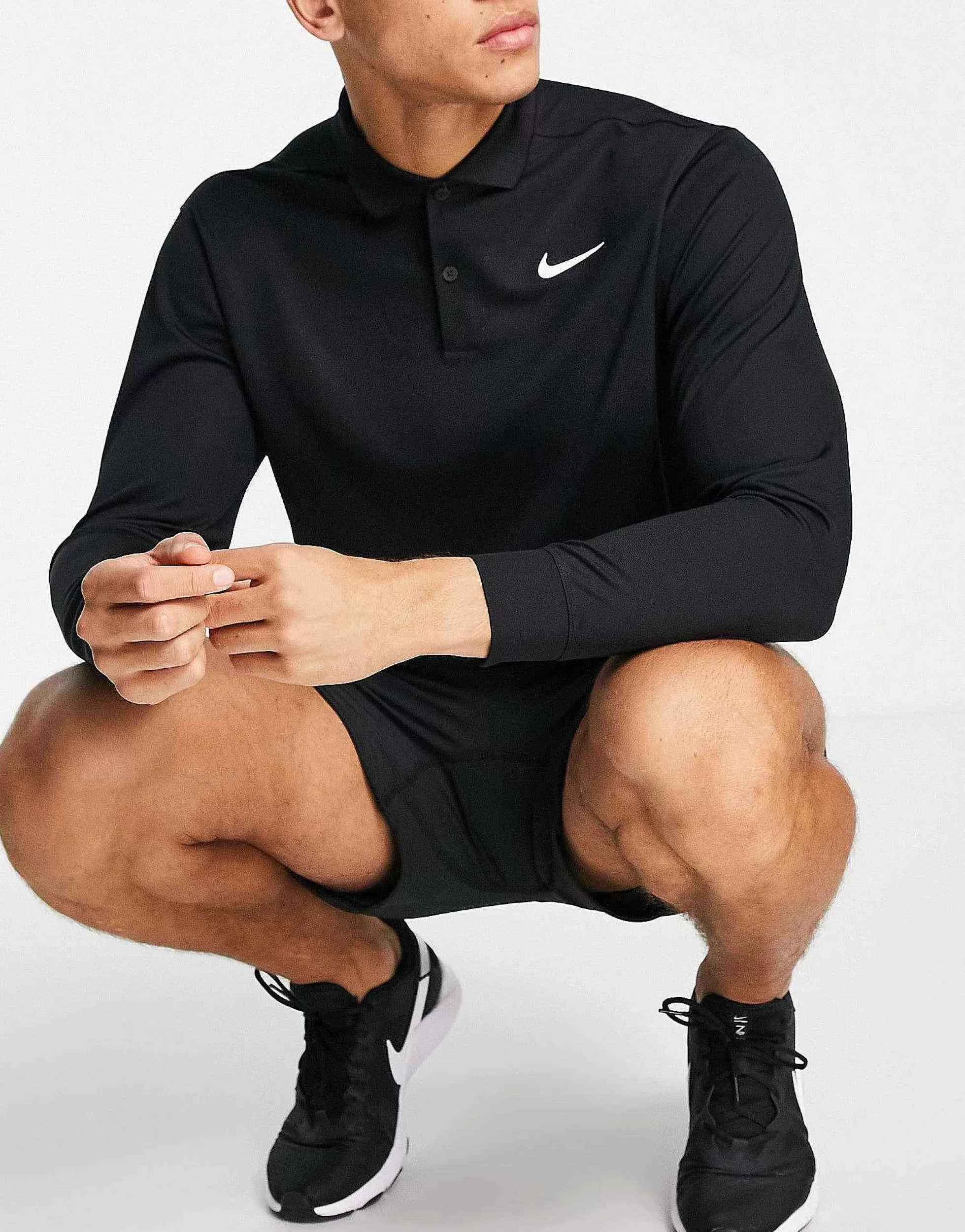Men Nike Golf Victory Dri-Fit Long Sleeve Polo In