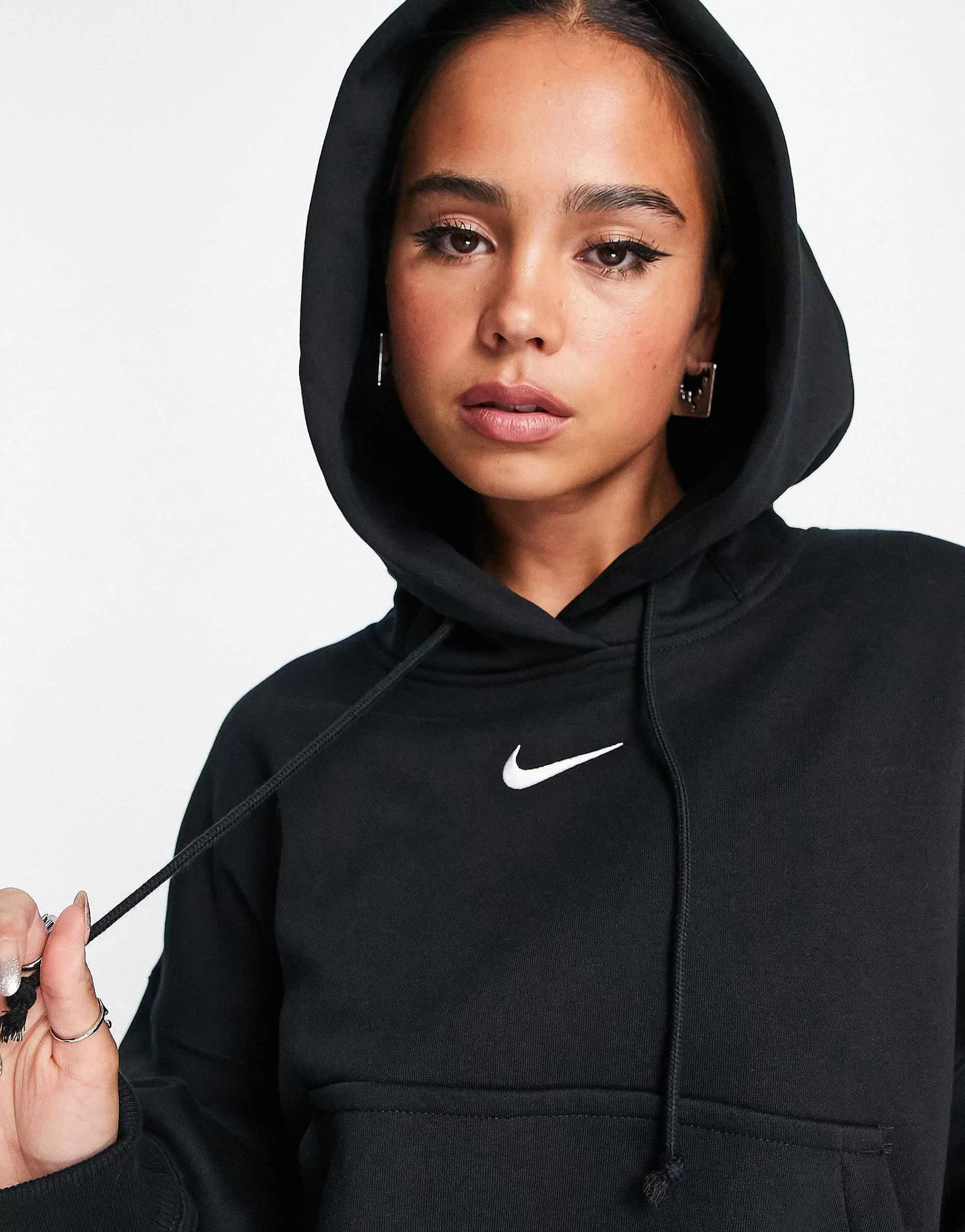 Women Nike Mini Swoosh Extra Oversized Pullover Hoodie In And Sail