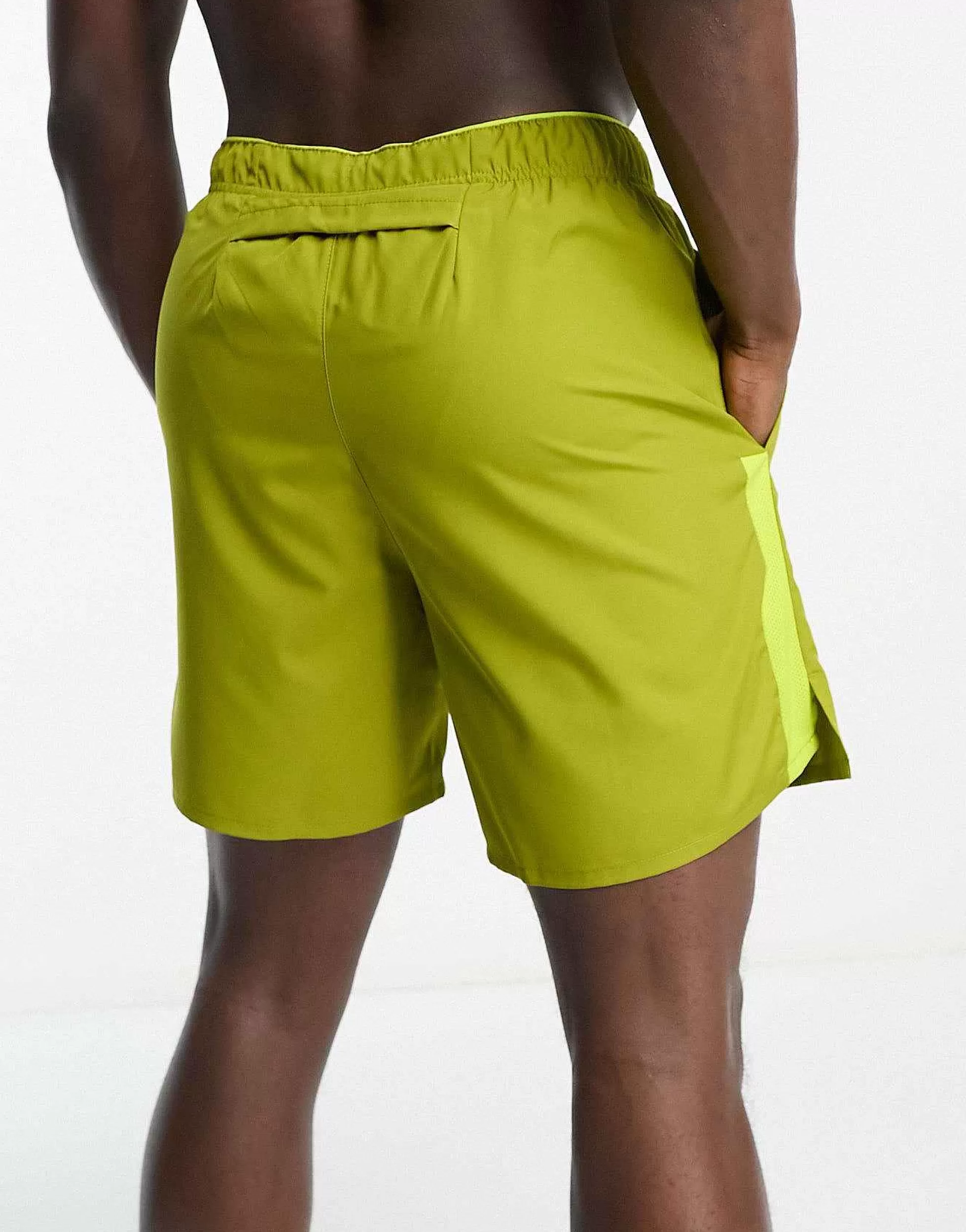 Men Nike Running Challenger Dri-Fit Shorts In Khaki