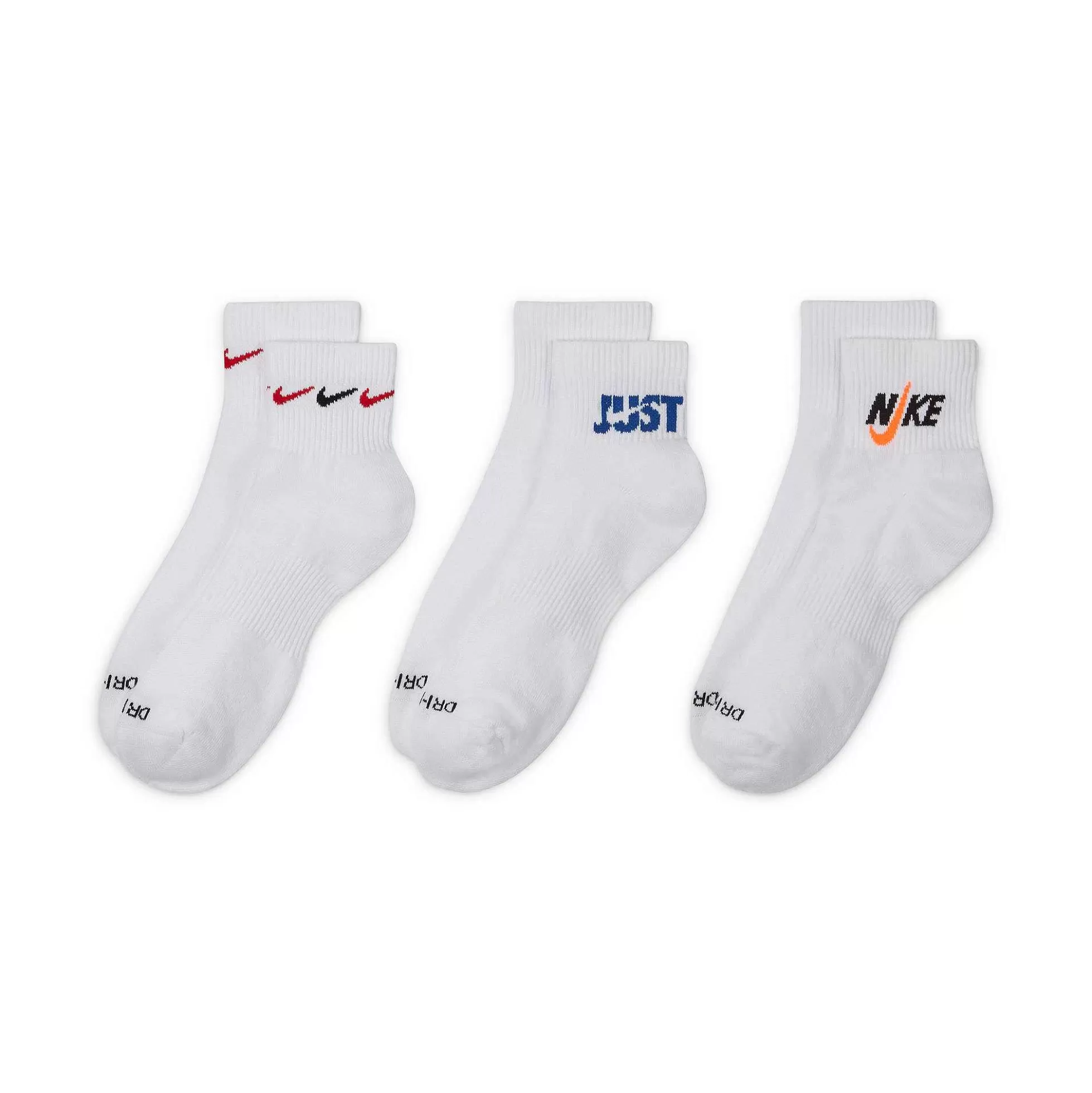Women Nike Training Unisex Cushioned 3 Pack Logo Ankel Socks In