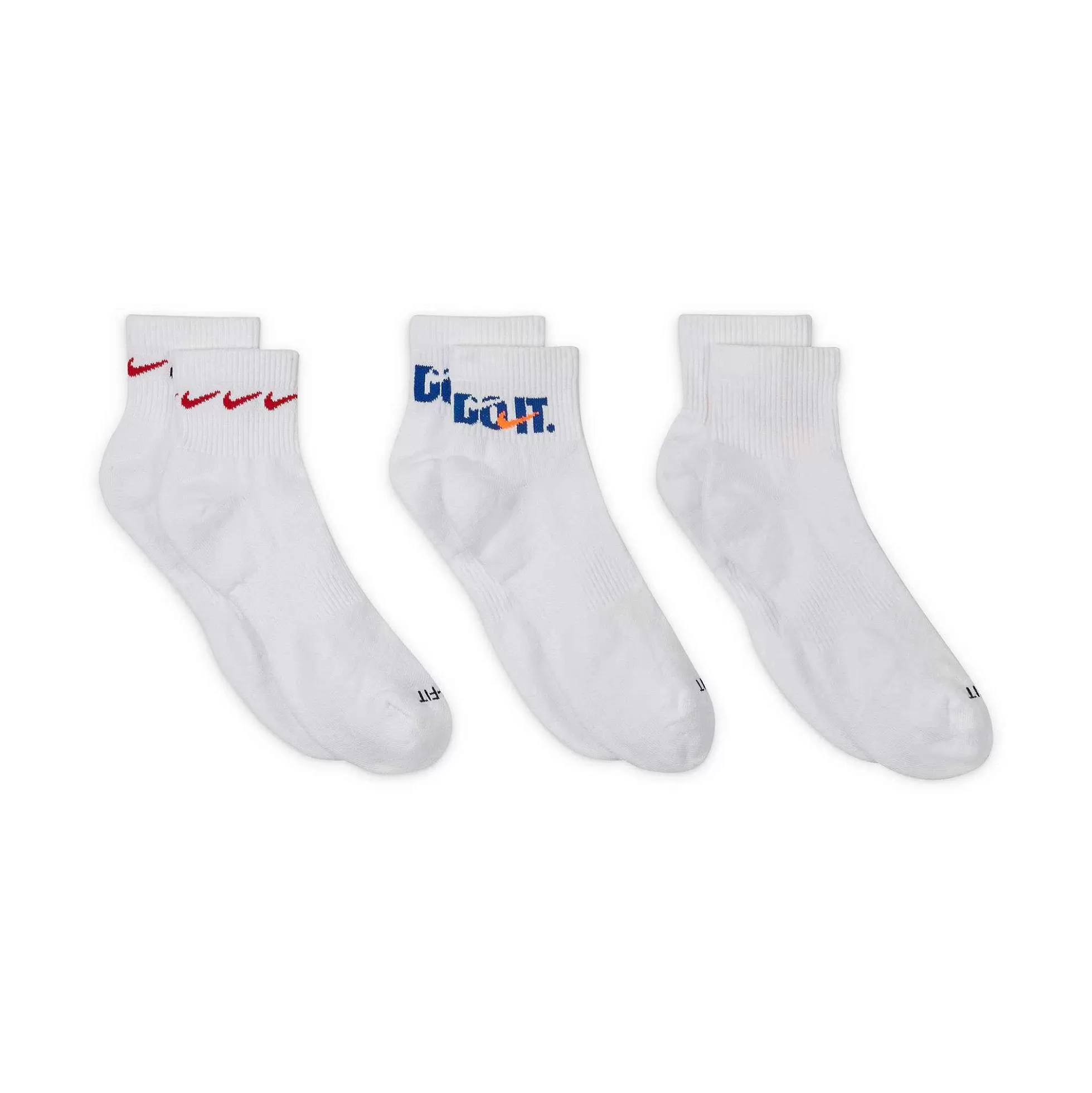 Women Nike Training Unisex Cushioned 3 Pack Logo Ankel Socks In