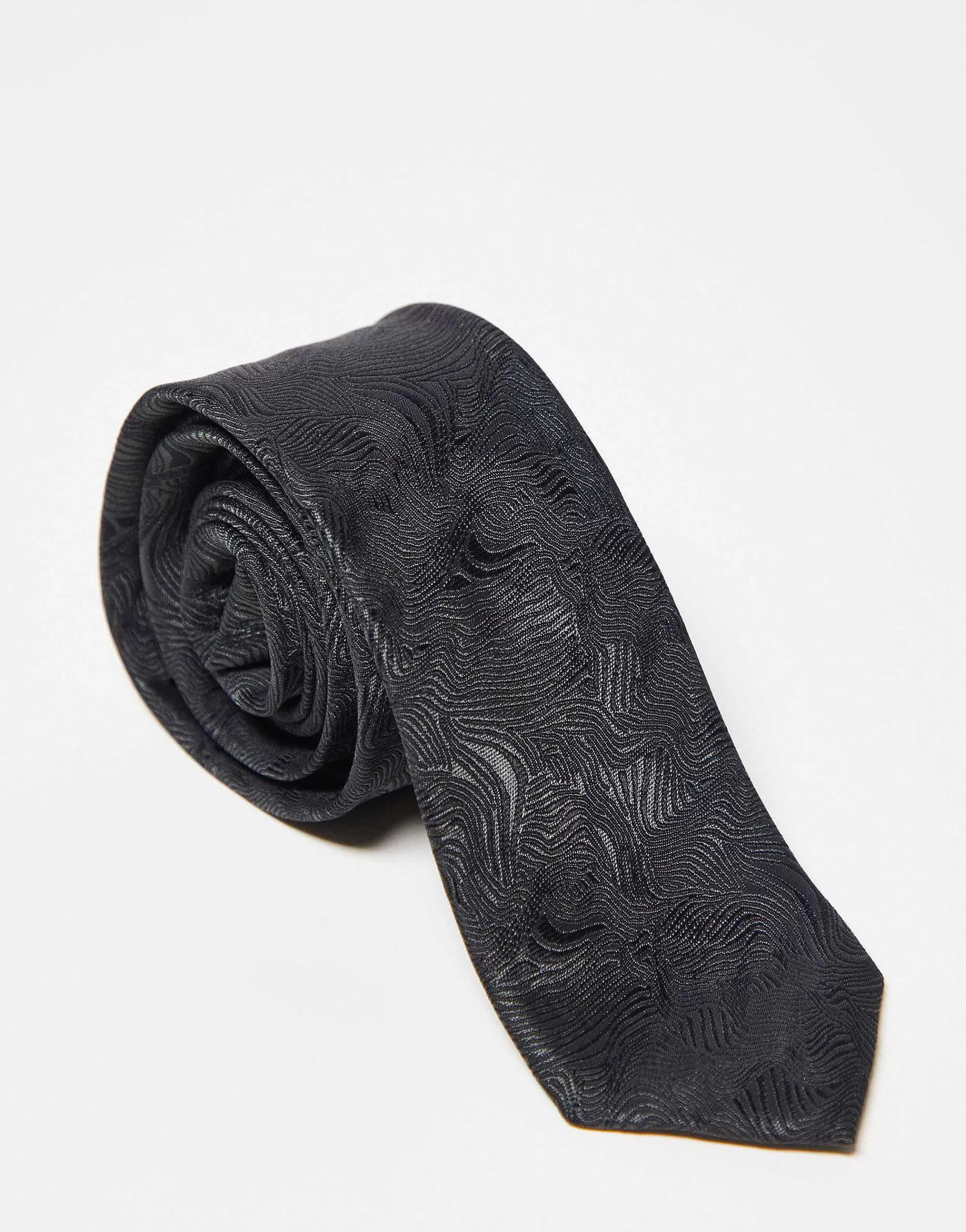 Men Noak Slim Tie In Swirl Jacquard